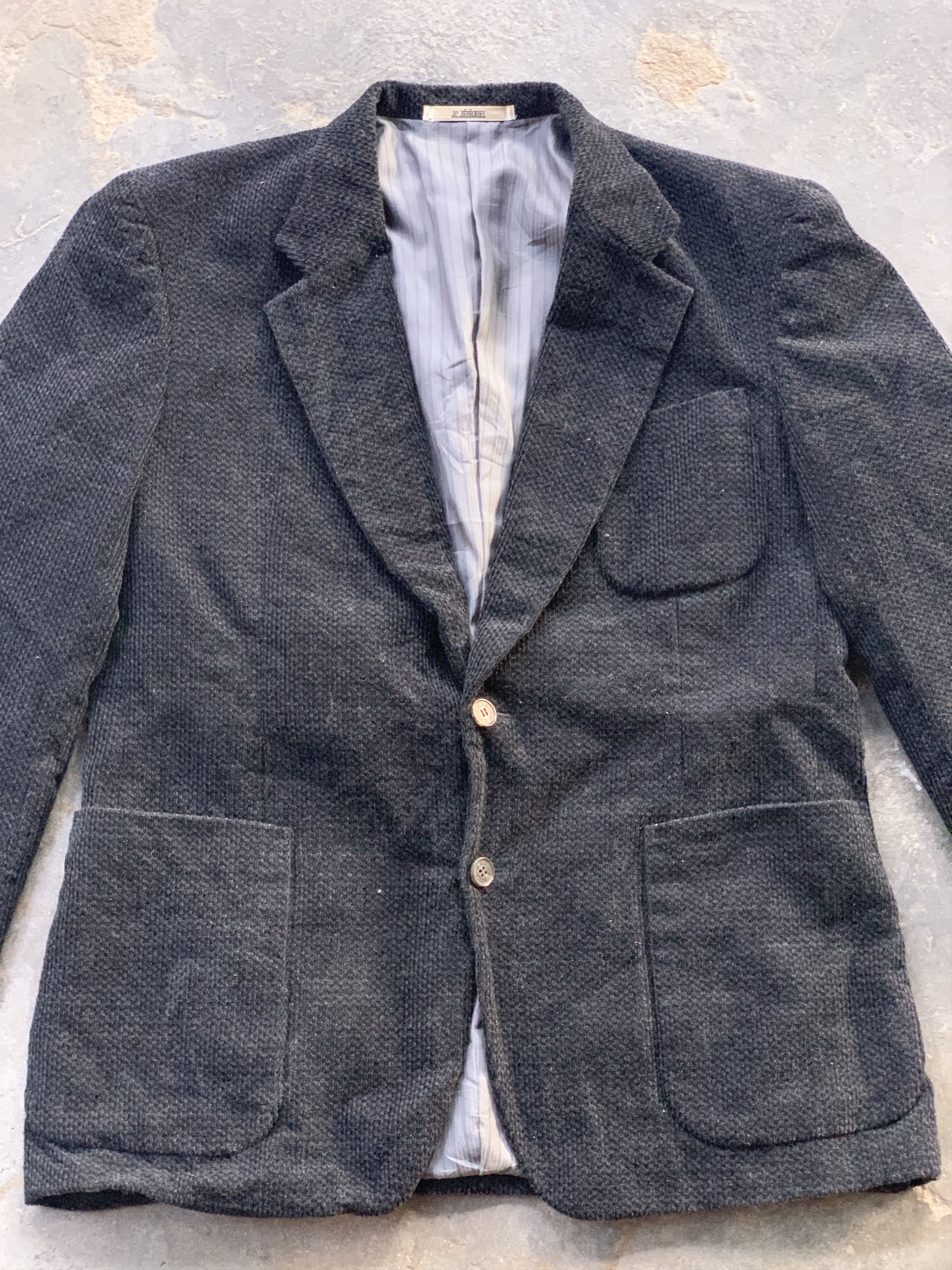 Designer × Vintage Vintage J.C.Jezequel Wool Blazer Size 44S - 2 Thumbnail