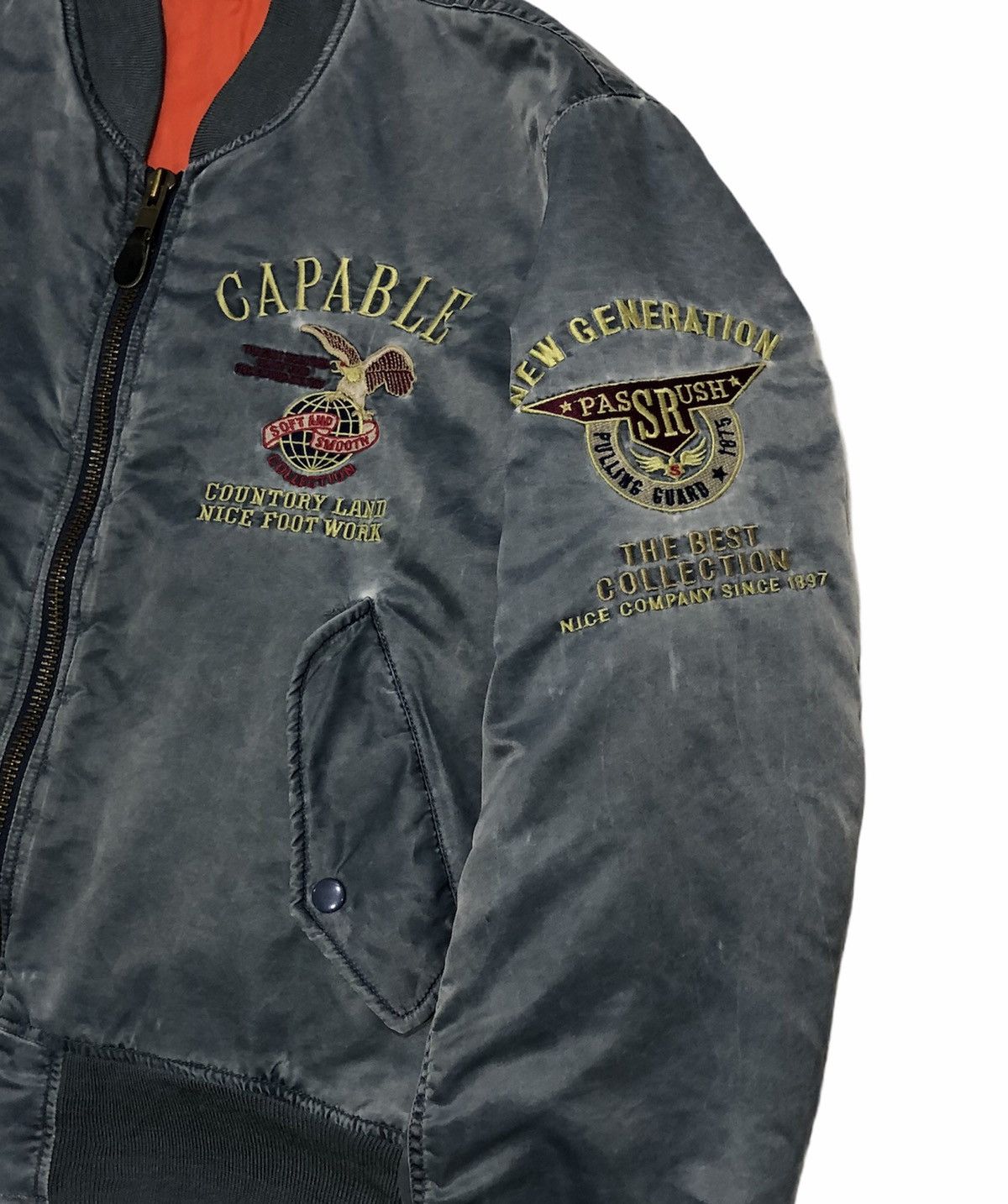 Vintage 🔥Vintage Jacket Air Force Intermediate Ma-1 Bomber Jacket Size US L / EU 52-54 / 3 - 4 Thumbnail