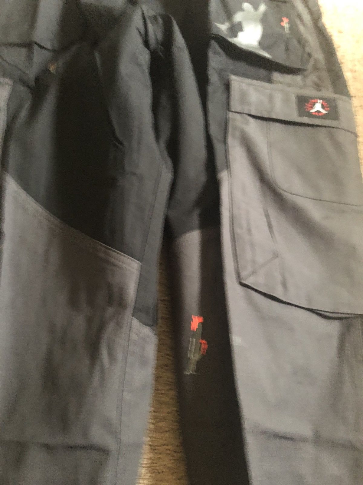 travis scott cargo pants black