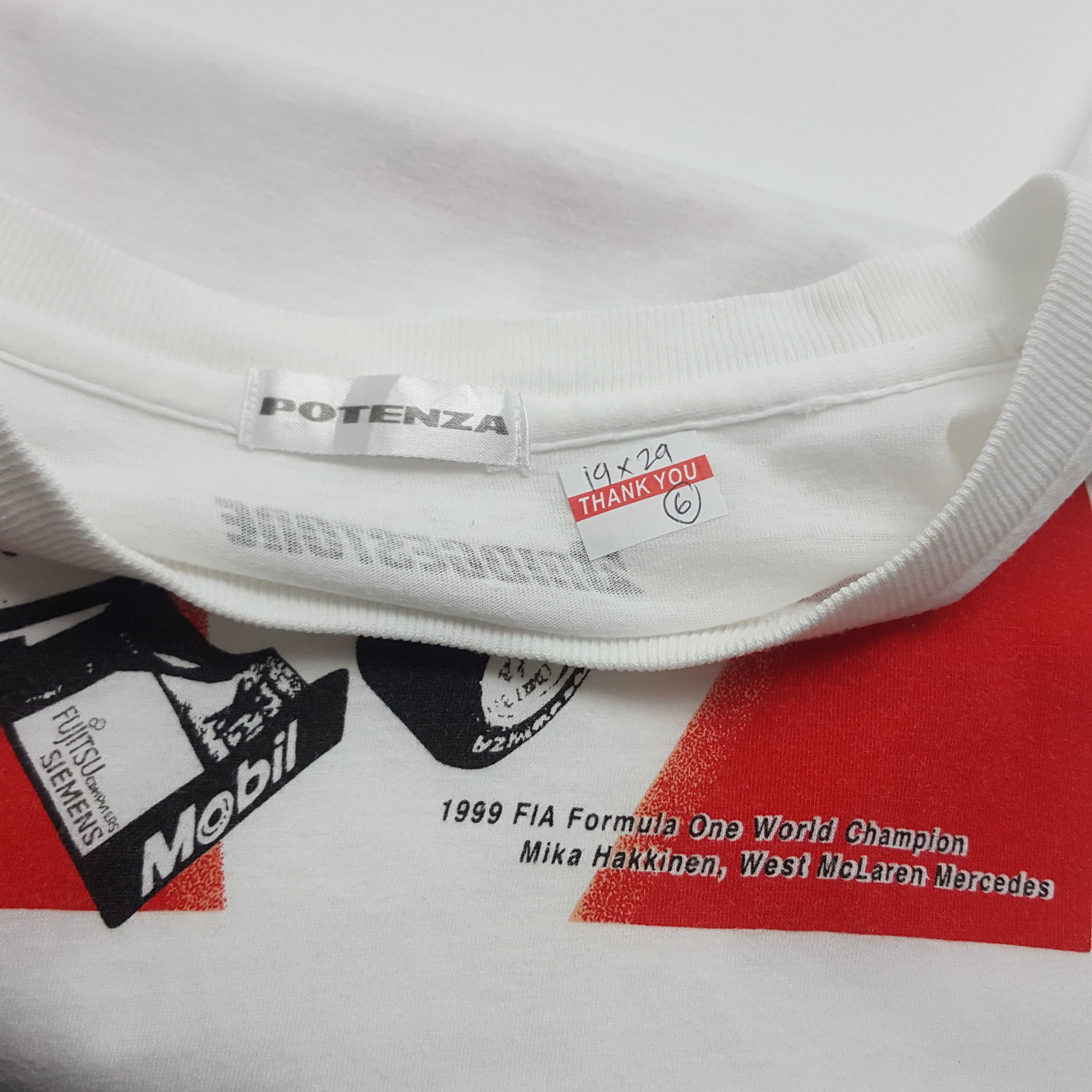 Mercedes-Benz × Vintage Vintage 90's BRIDGESTONE POTENZA racing F1 team t-shirt Size US M / EU 48-50 / 2 - 4 Thumbnail