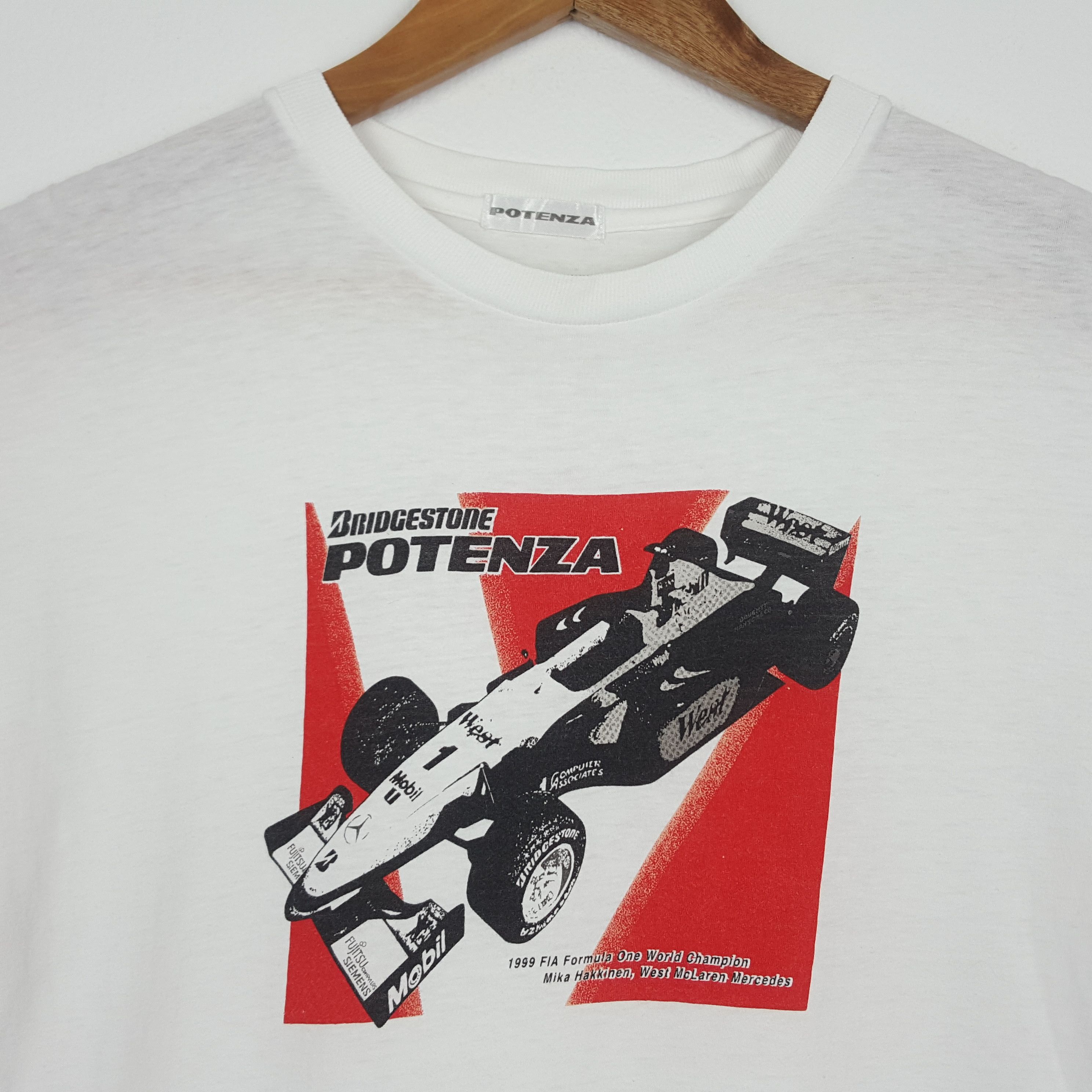 Mercedes-Benz × Vintage Vintage 90's BRIDGESTONE POTENZA racing F1 team t-shirt Size US M / EU 48-50 / 2 - 2 Thumbnail