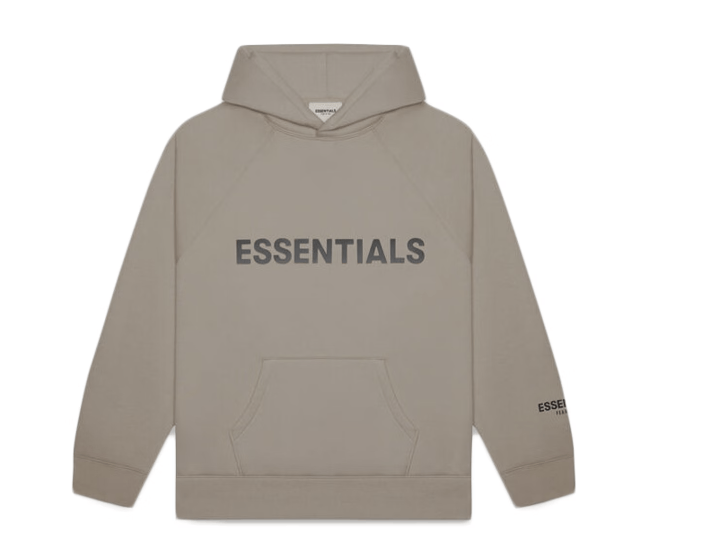 Fear of God Fear of God Essentials Pullover Hoodie Applique Logo Taupe |  Grailed