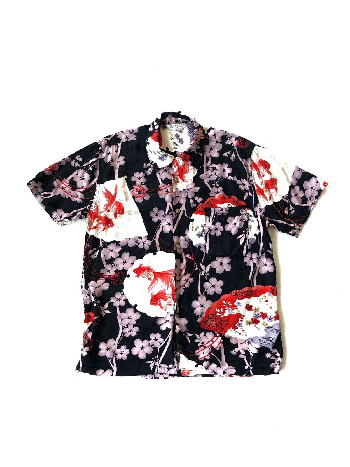 Sun Surf DOPE🔥🇯🇵 Fabric Koi Fish Motif Rayon Hawaiian Shirt Size US S / EU 44-46 / 1 - 2 Thumbnail