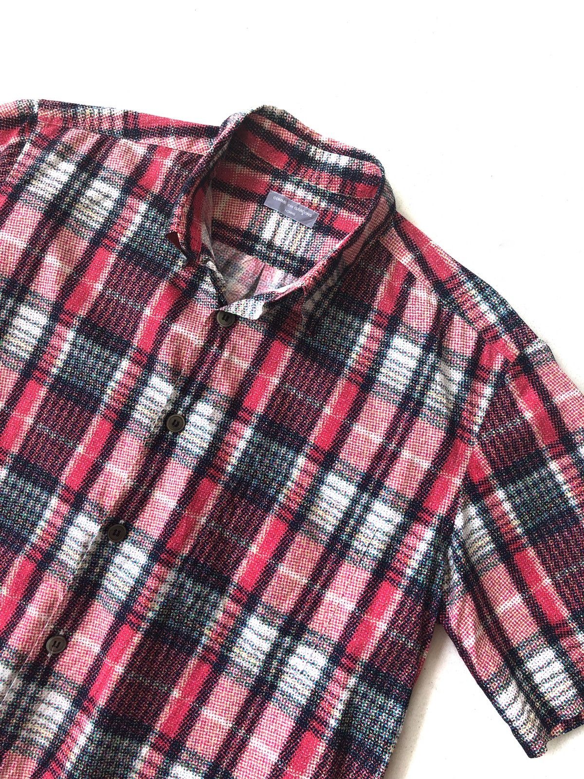 Comme des Garcons Homme SS02 CdG Homme Shadow Plaid Flannel B/D Shirt Size US L / EU 52-54 / 3 - 3 Thumbnail