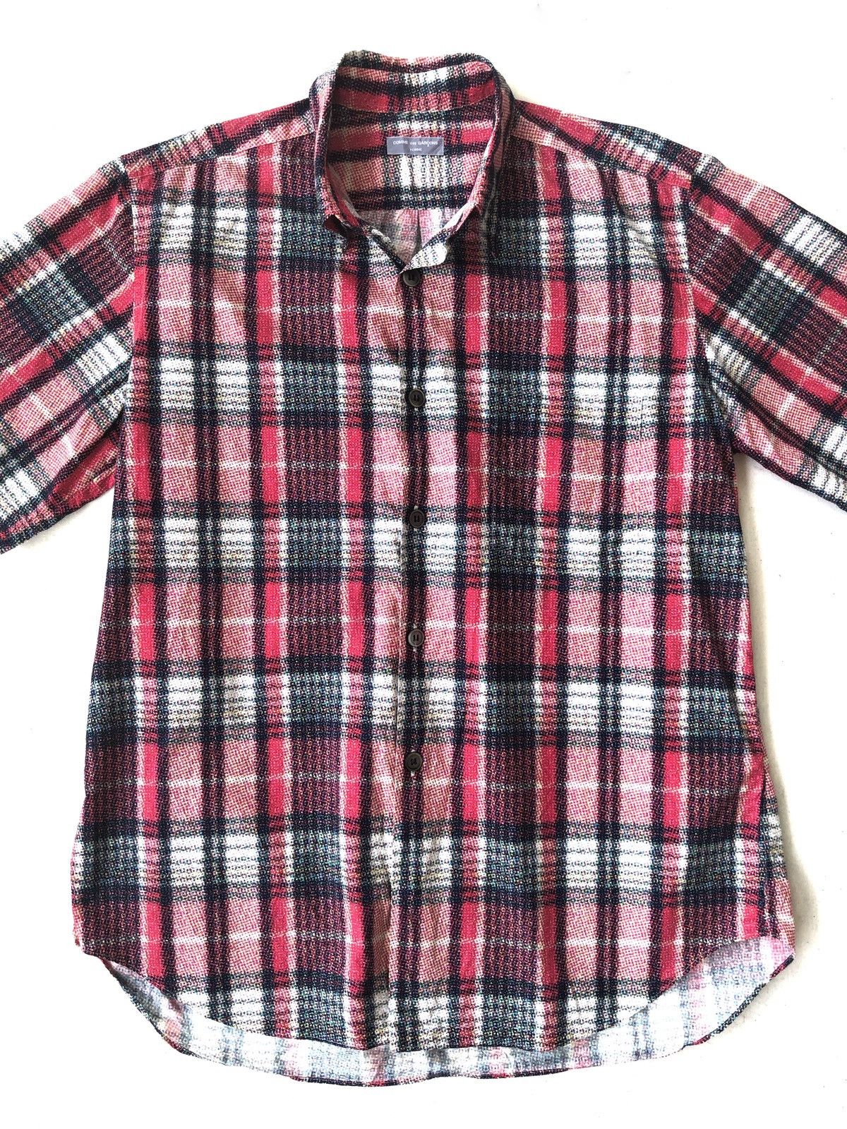 SS02 CdG Homme Shadow Plaid Flannel B/D Shirt