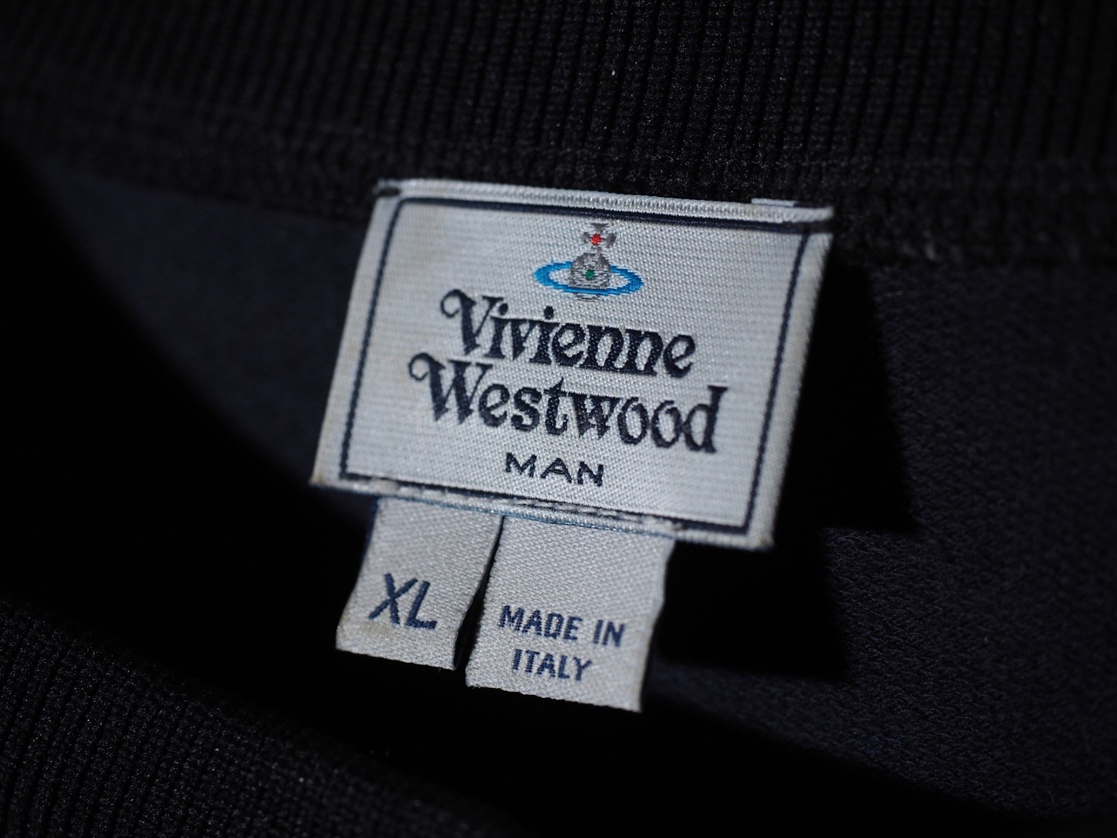 Vivienne Westwood black cotton waxed Orb Logo Jumper vivienne westwood Size US XL / EU 56 / 4 - 10 Thumbnail
