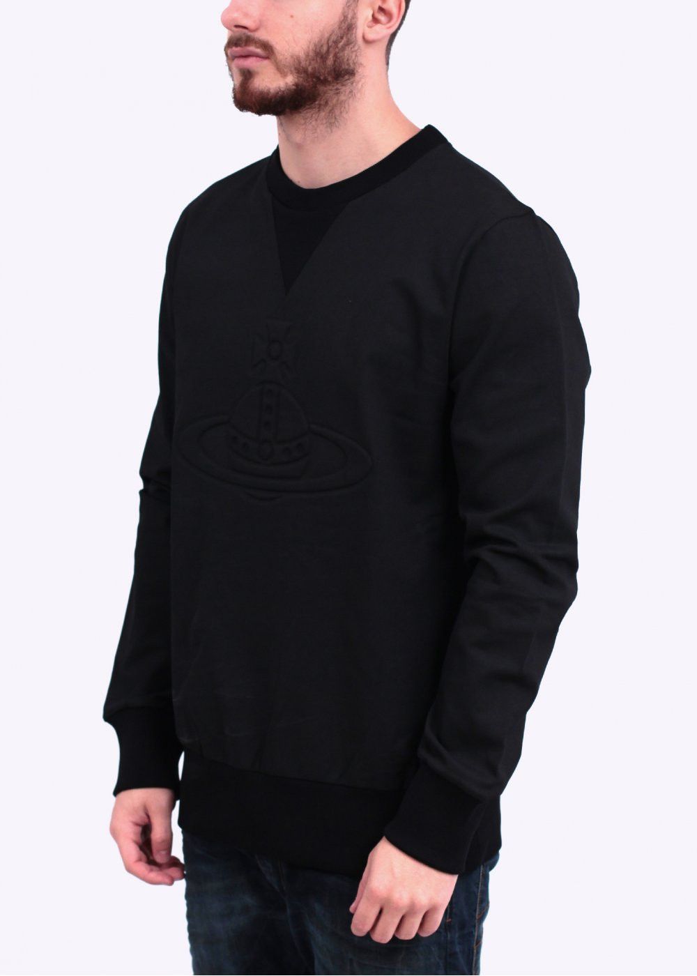 Vivienne Westwood black cotton waxed Orb Logo Jumper vivienne westwood Size US XL / EU 56 / 4 - 2 Thumbnail