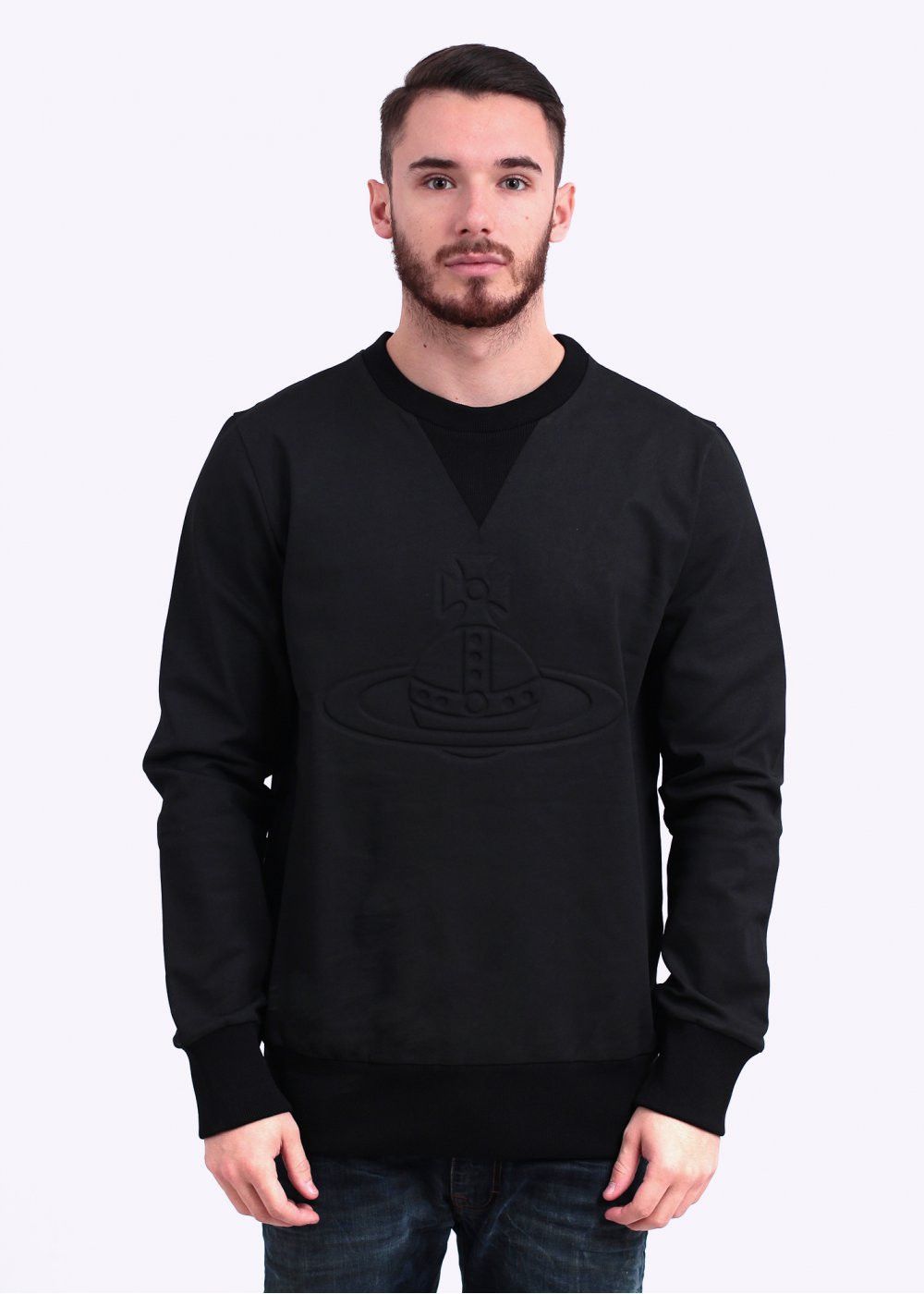 Vivienne Westwood black cotton waxed Orb Logo Jumper vivienne westwood Size US XL / EU 56 / 4 - 4 Thumbnail