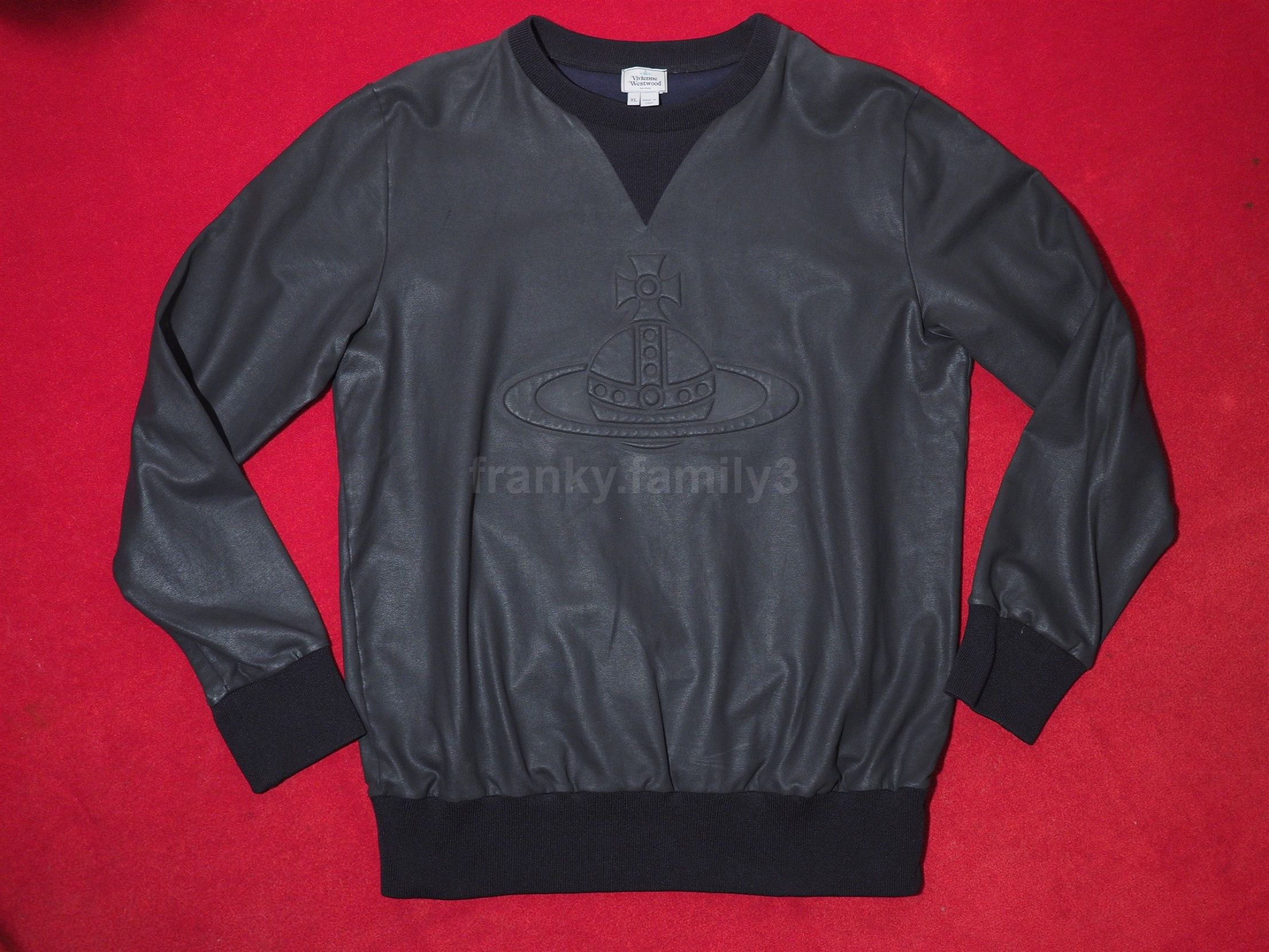 Vivienne Westwood black cotton waxed Orb Logo Jumper vivienne westwood Size US XL / EU 56 / 4 - 15 Thumbnail