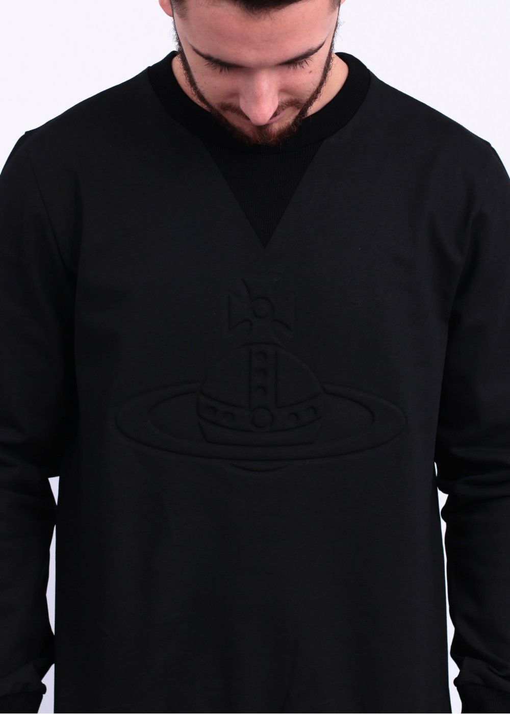 Vivienne Westwood black cotton waxed Orb Logo Jumper vivienne westwood Size US XL / EU 56 / 4 - 6 Thumbnail