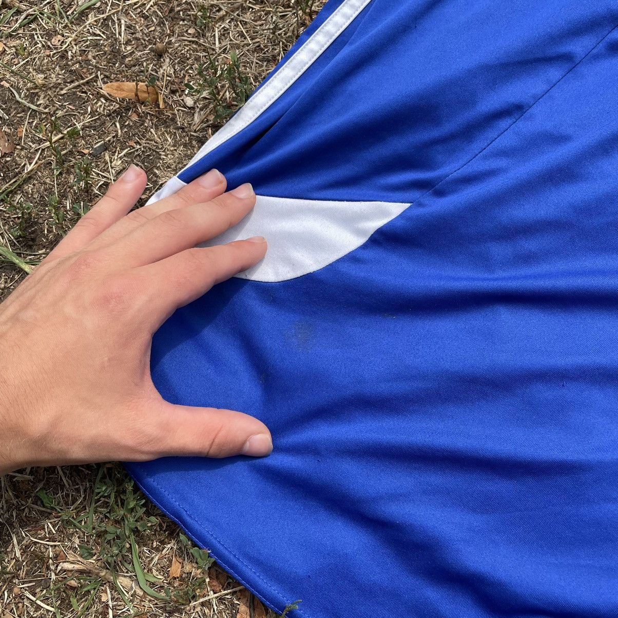 Vintage Vintage 90s Adidas Blue Nylon Baggy Shorts Streetwear 36 Size US 36 / EU 52 - 4 Thumbnail