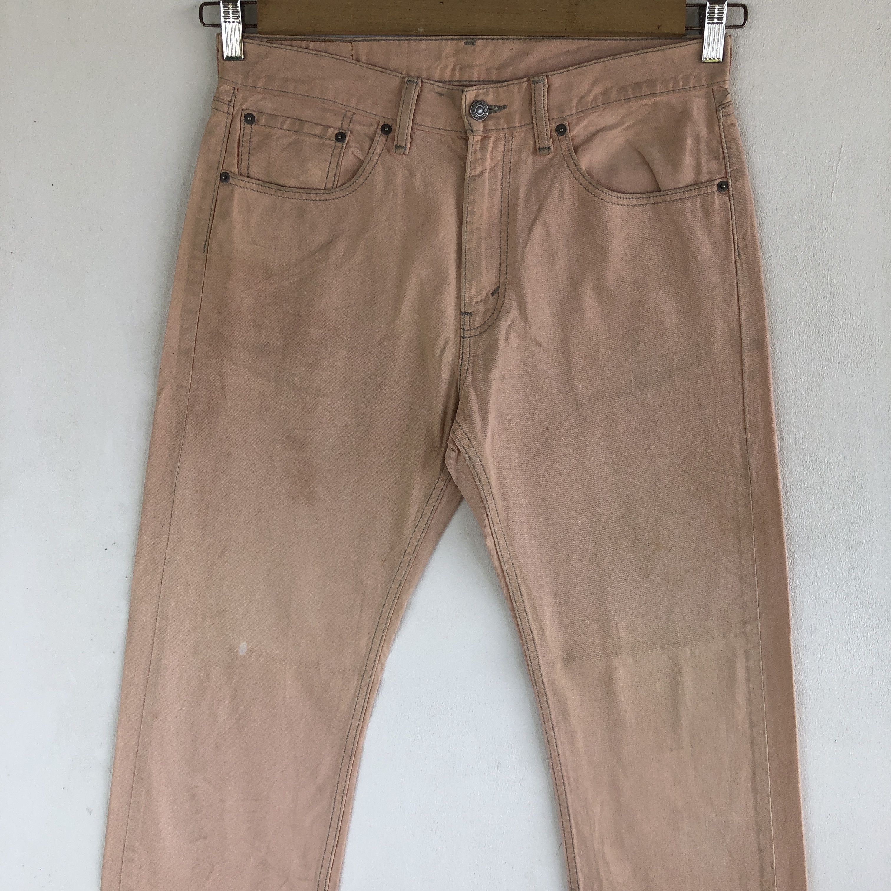 Levi's Vintage Levis Jeans Beige Orange Levi's 505 Denim Size US 32 / EU 48 - 3 Thumbnail