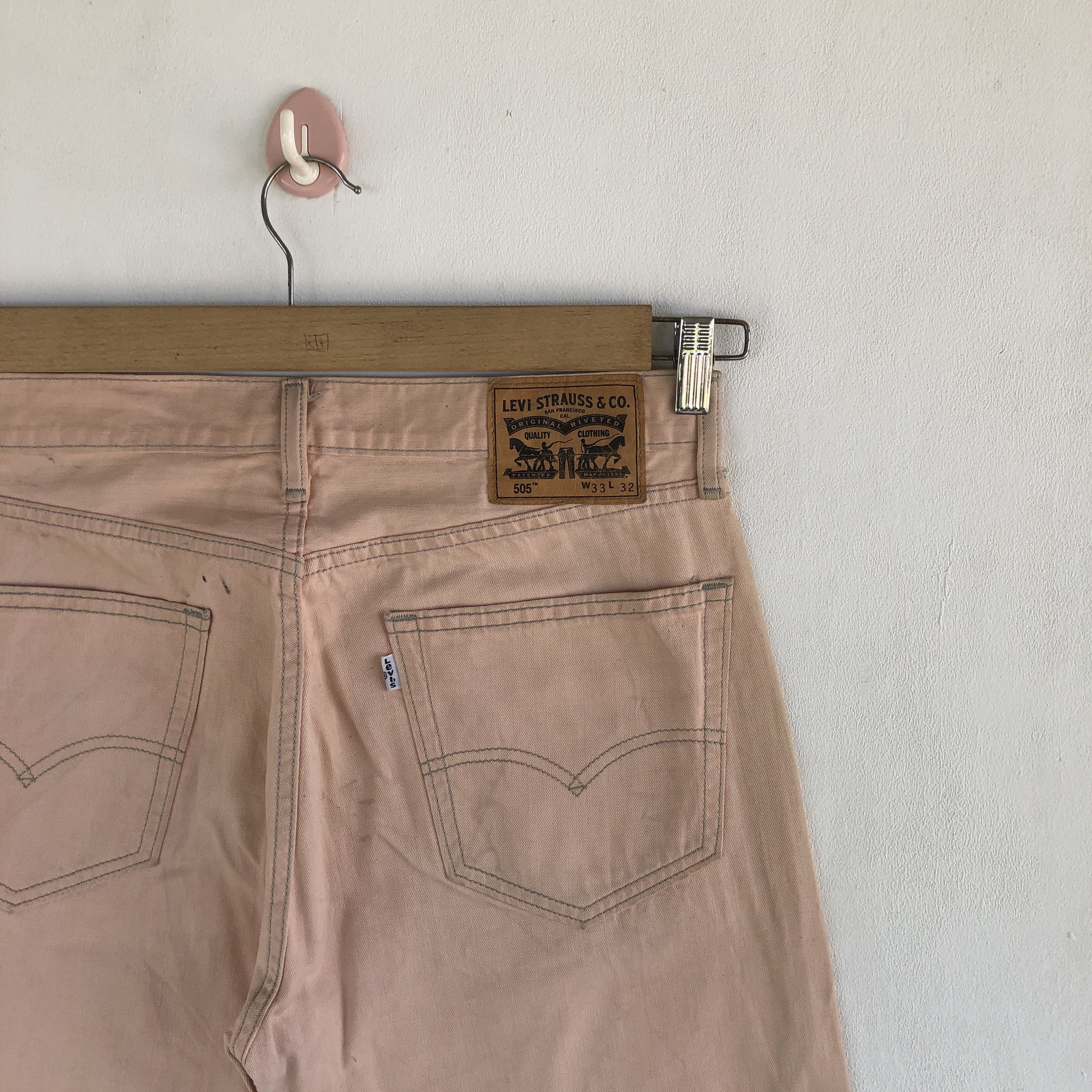 Levi's Vintage Levis Jeans Beige Orange Levi's 505 Denim Size US 32 / EU 48 - 5 Thumbnail