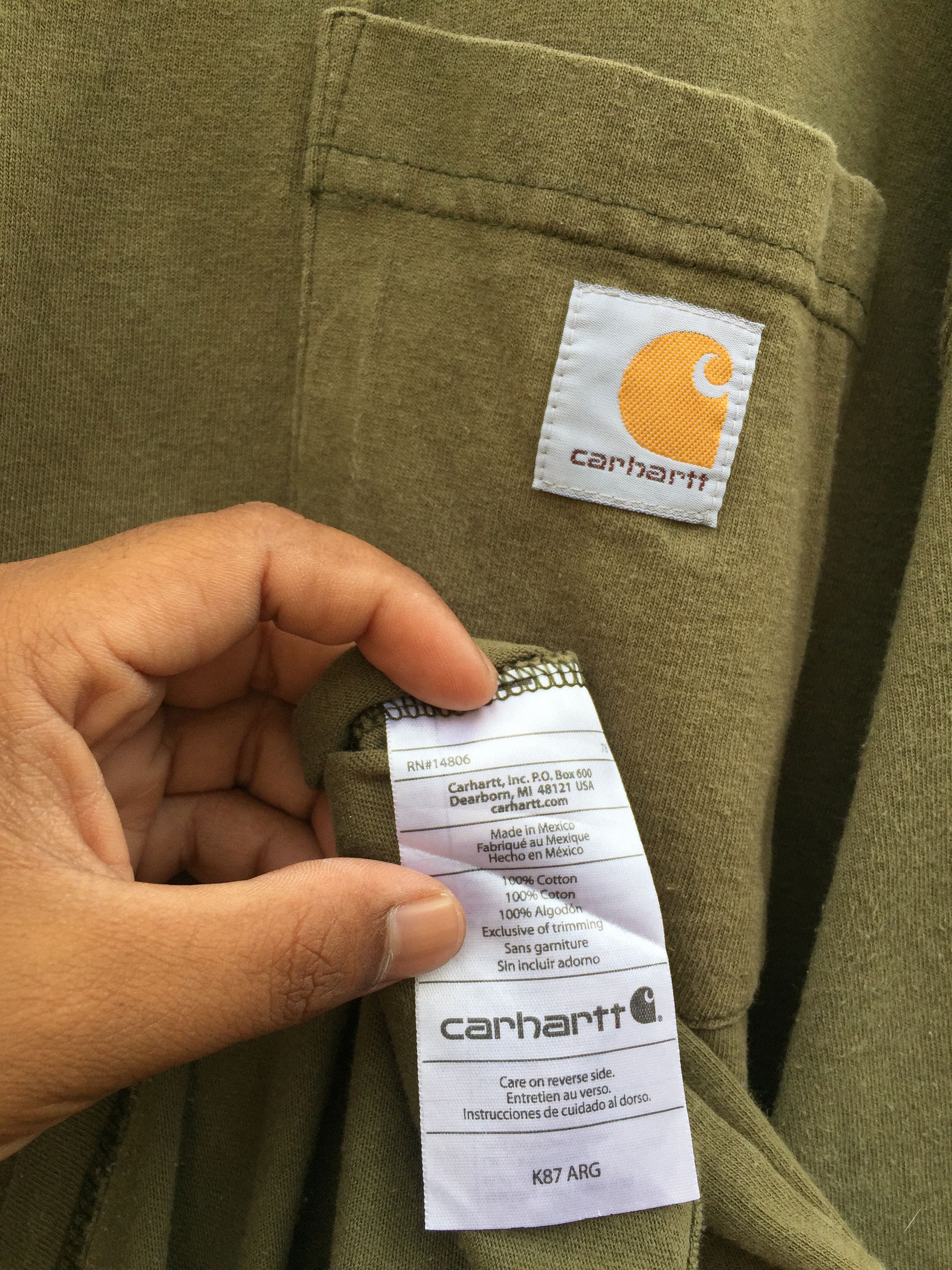 Carhartt Vintage Carhartt pocket t shirt green Size US XL / EU 56 / 4 - 8 Thumbnail