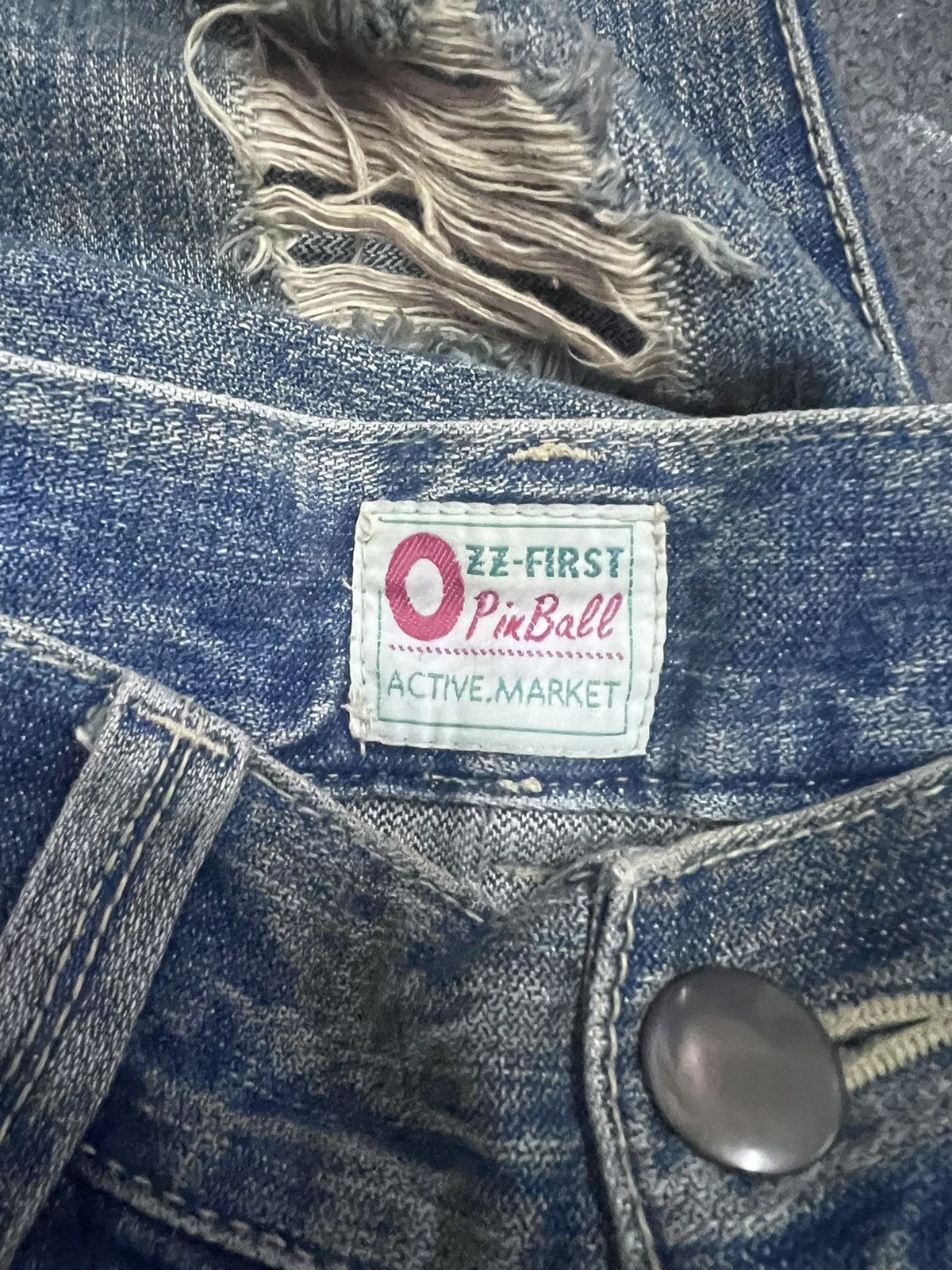 Japanese Brand × Vintage FLARED💥OZZ RIPPED DISTRESSED DENIM PANT Size US 31 - 12 Thumbnail