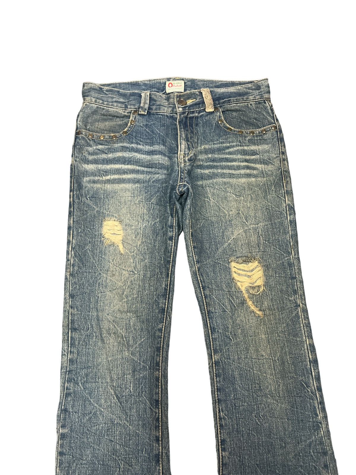 Japanese Brand × Vintage FLARED💥OZZ RIPPED DISTRESSED DENIM PANT Size US 31 - 2 Thumbnail