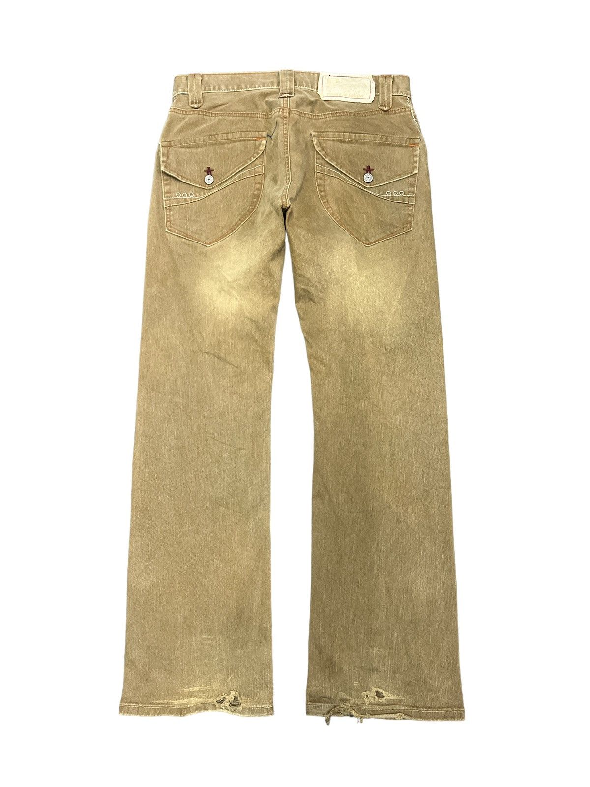 Japanese Brand FLARED💥BLUE WAY DISTRESSED DENIM PANT Size US 32 / EU 48 - 6 Thumbnail