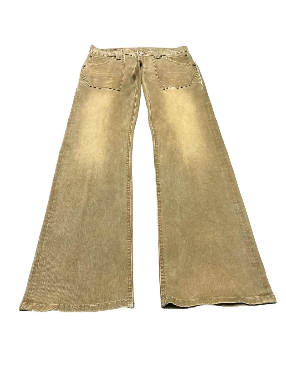 Japanese Brand FLARED💥BLUE WAY DISTRESSED DENIM PANT Size US 32 / EU 48 - 4 Thumbnail