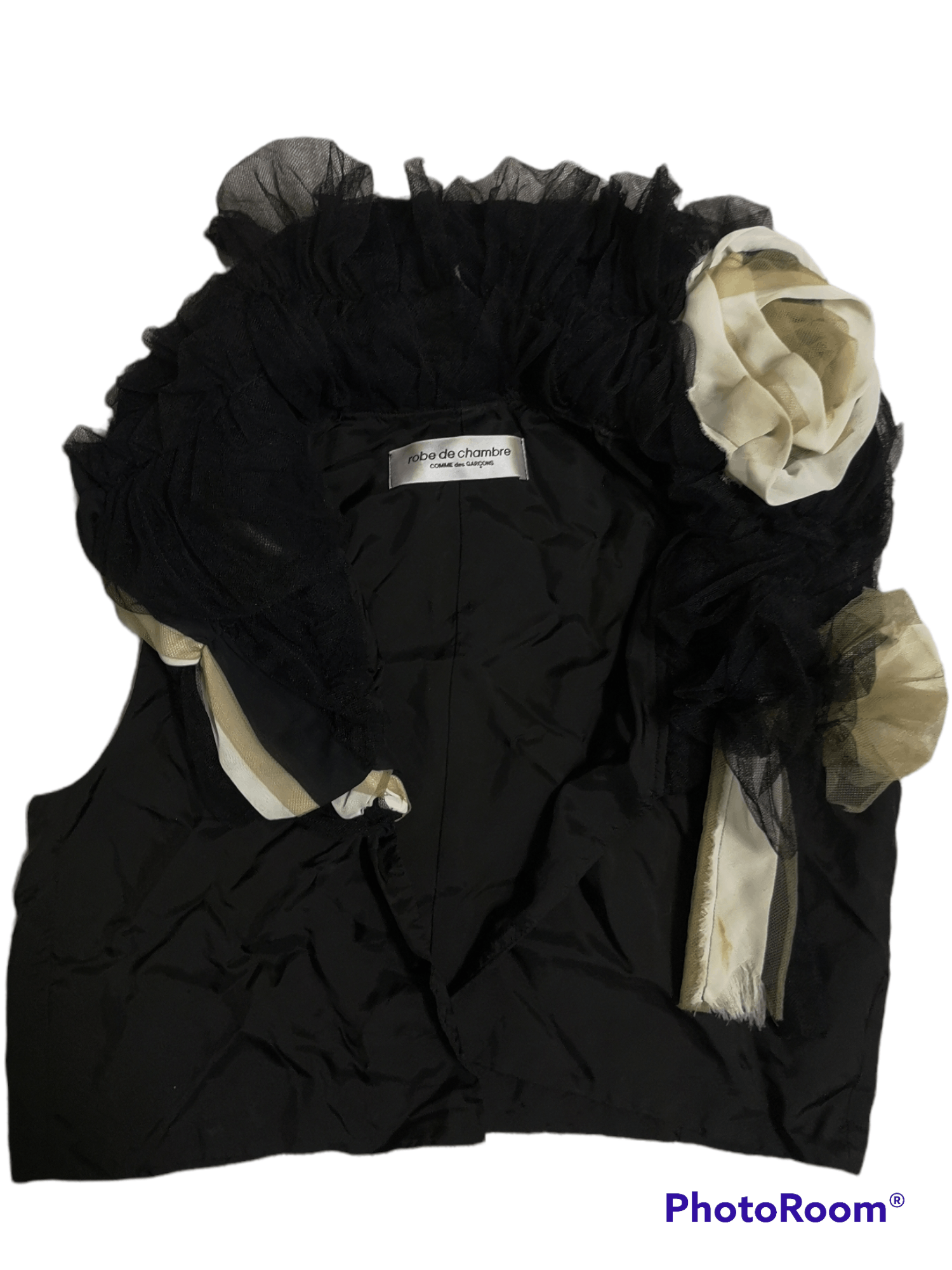 CDG by Comme des Garcons × Comme des Garcons Robe De Chambre Comme Des Garçons Rosette Black Vest Size US M / EU 48-50 / 2 - 1 Thumbnail