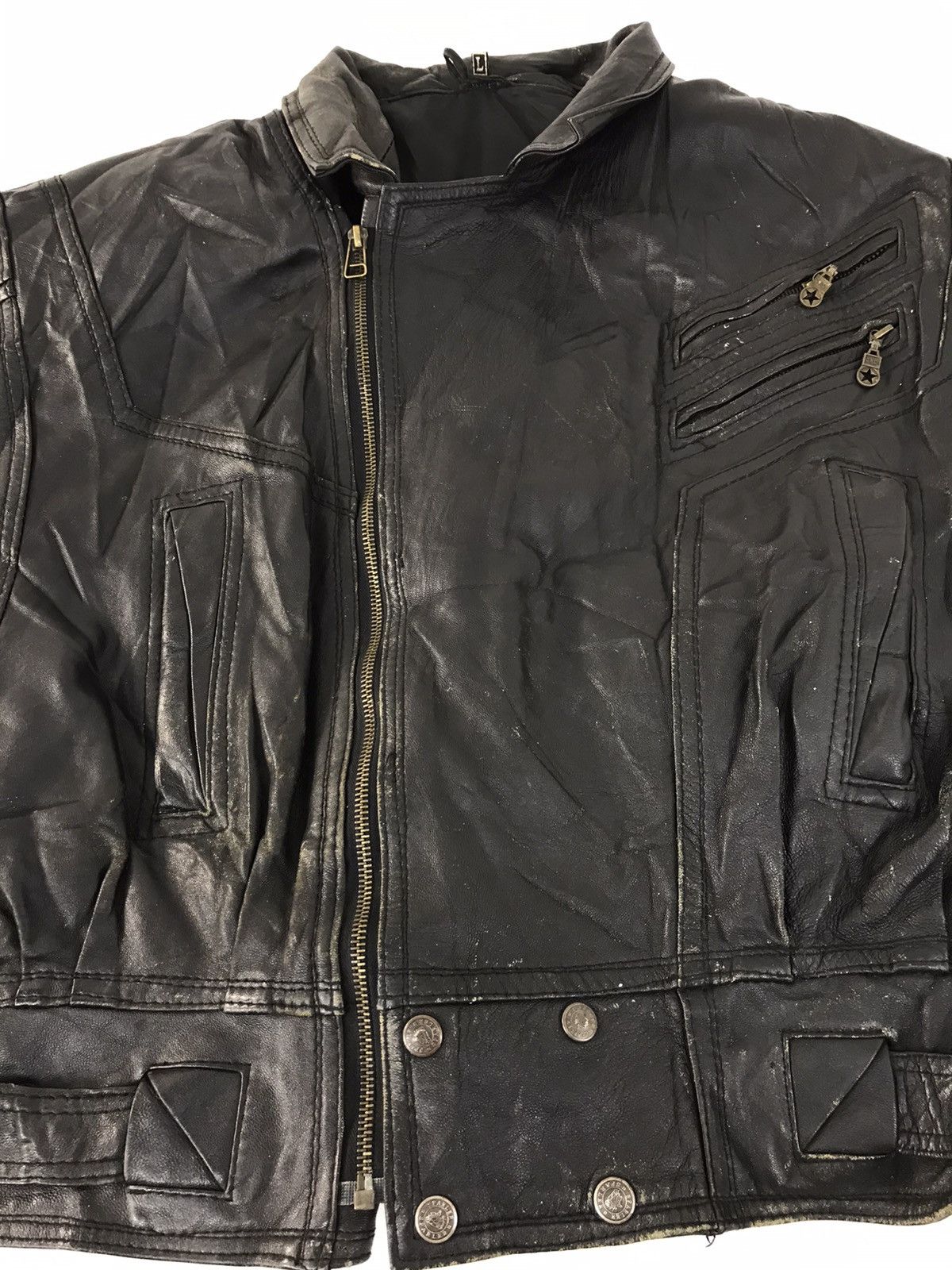 Genuine Leather Vtg Sparler Bomber Style Leather Jacket Fashion Designer Size US L / EU 52-54 / 3 - 3 Thumbnail