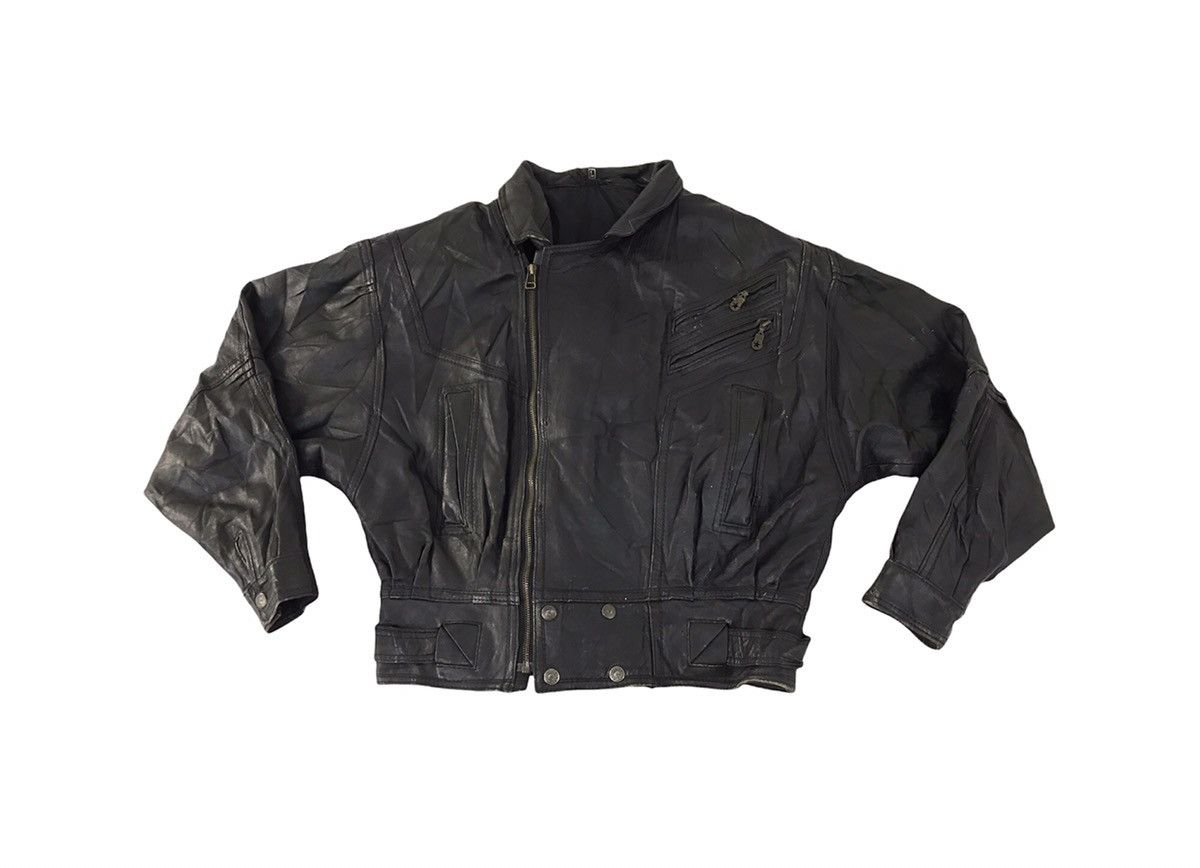 Genuine Leather Vtg Sparler Bomber Style Leather Jacket Fashion Designer Size US L / EU 52-54 / 3 - 1 Thumbnail