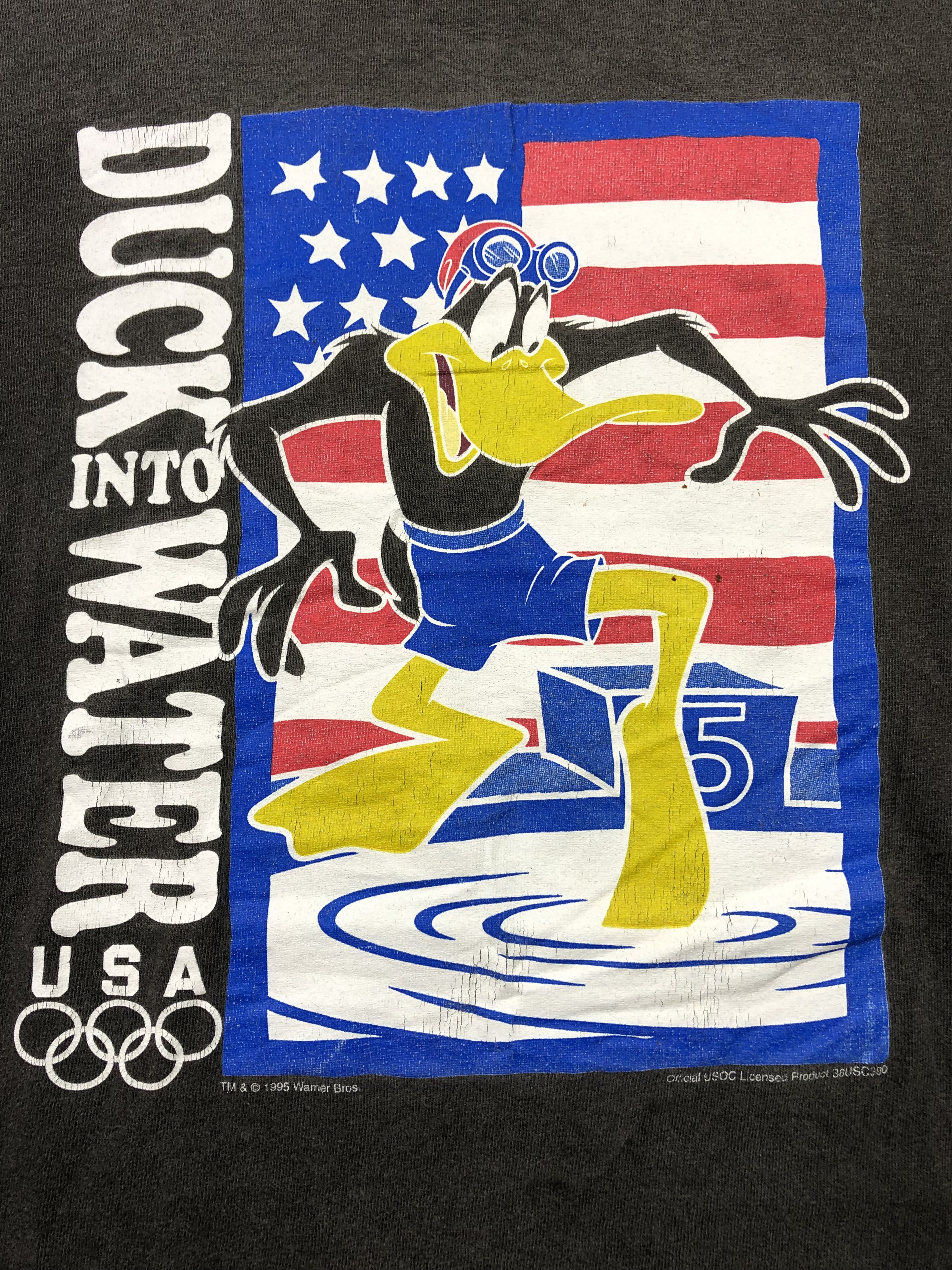 Hanes Vintage 90s Olympic Usa Duck Into Water Size US XL / EU 56 / 4 - 2 Thumbnail
