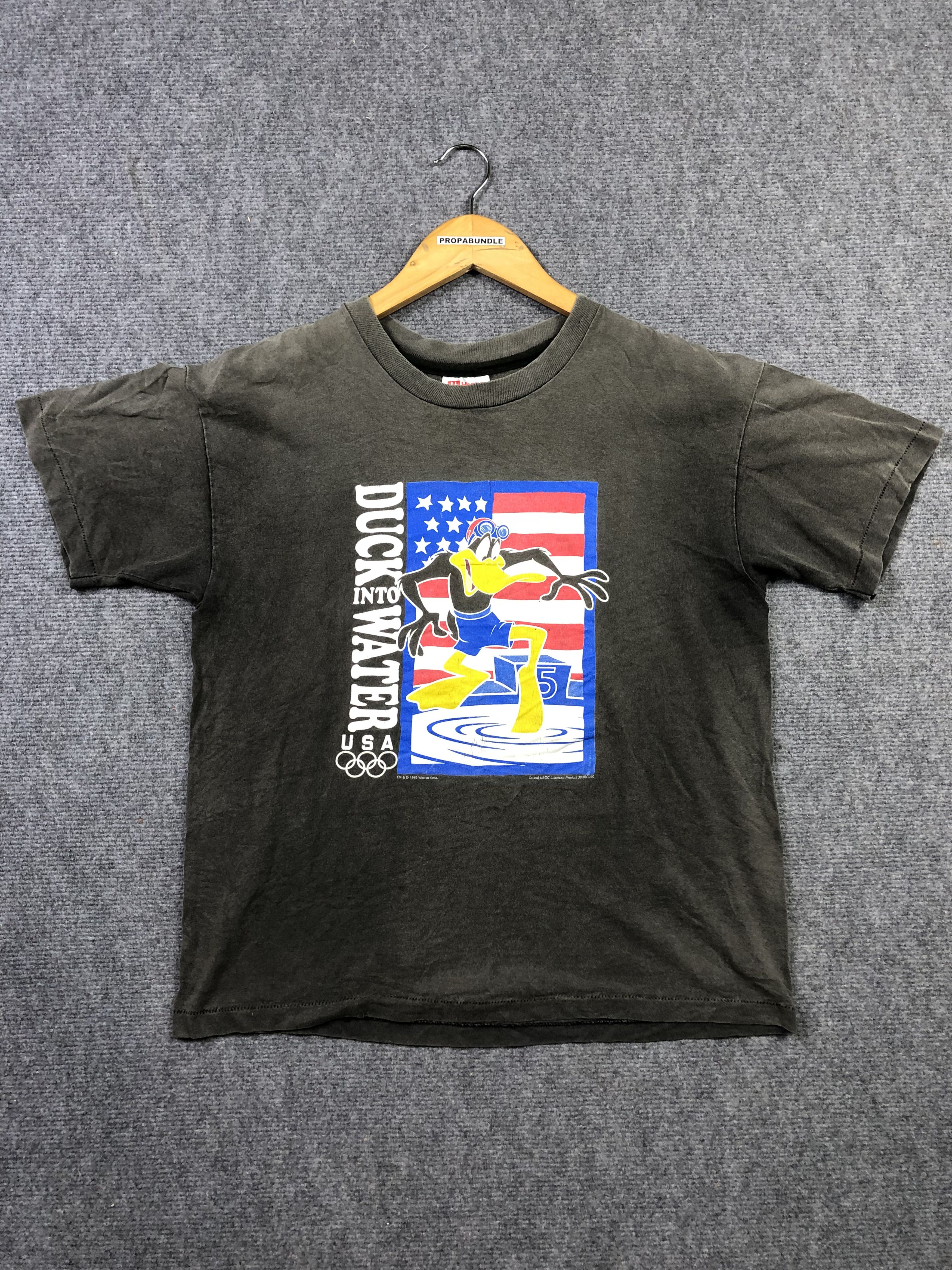 Hanes Vintage 90s Olympic Usa Duck Into Water Size US XL / EU 56 / 4 - 1 Thumbnail