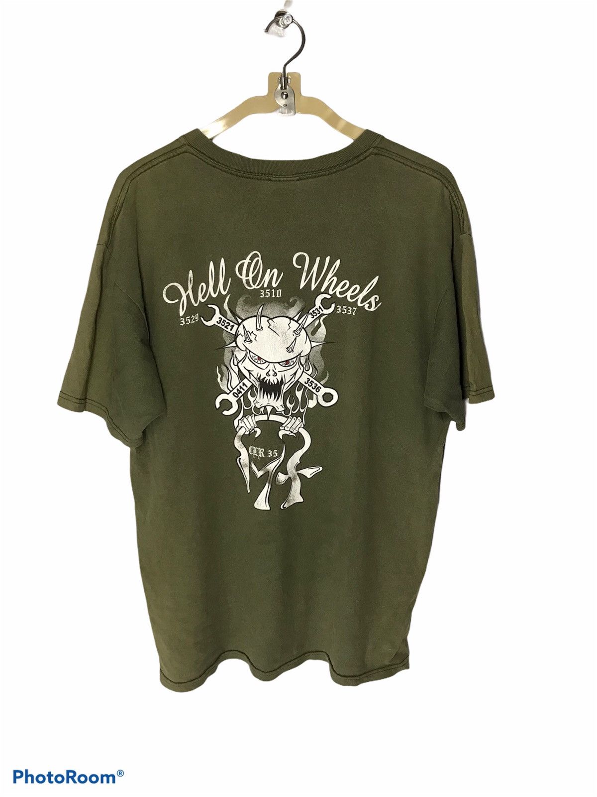 Vintage Vintage hells on wheels tee by anvil Size US L / EU 52-54 / 3 - 1 Thumbnail