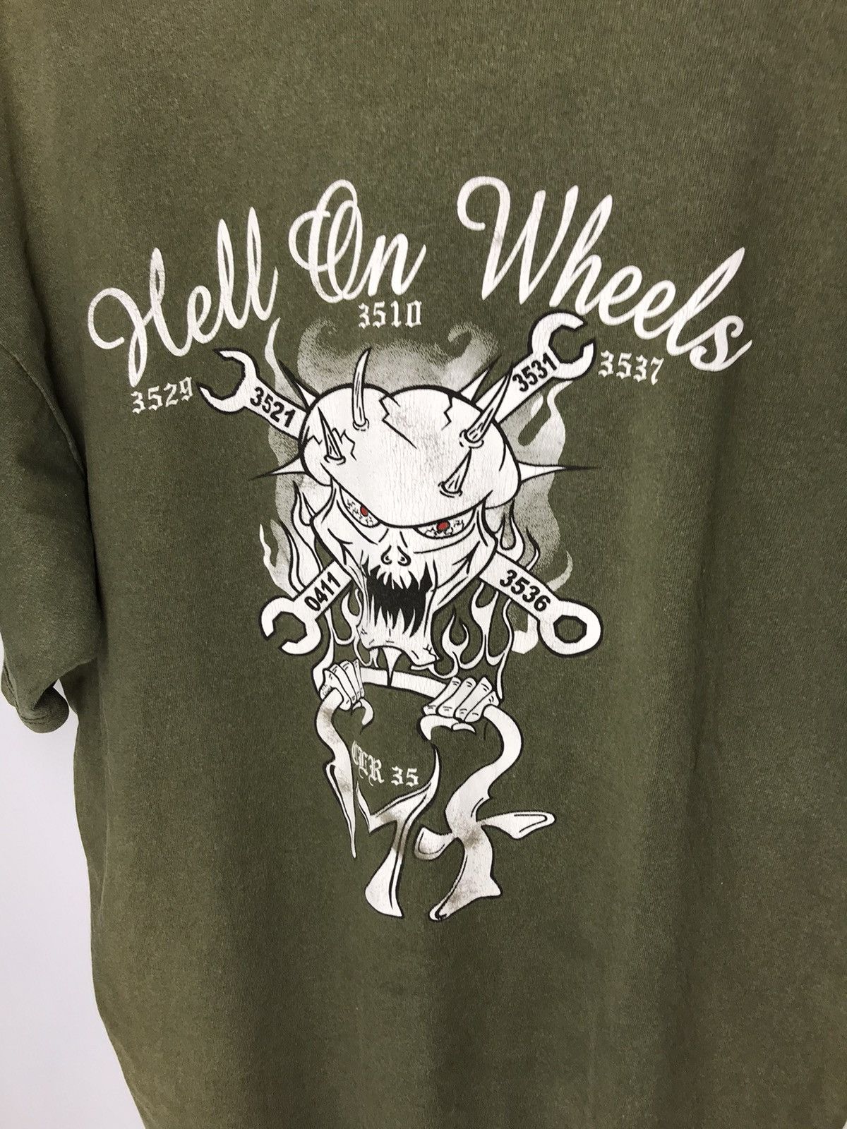 Vintage Vintage hells on wheels tee by anvil Size US L / EU 52-54 / 3 - 4 Thumbnail