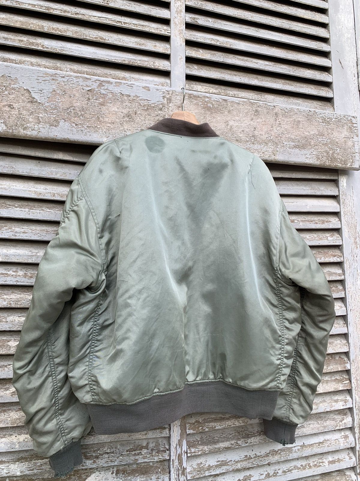 Vintage 🪖Vintage THRASHED MA-1 Man Intermediate Bomber Jacket Size US L / EU 52-54 / 3 - 9 Thumbnail