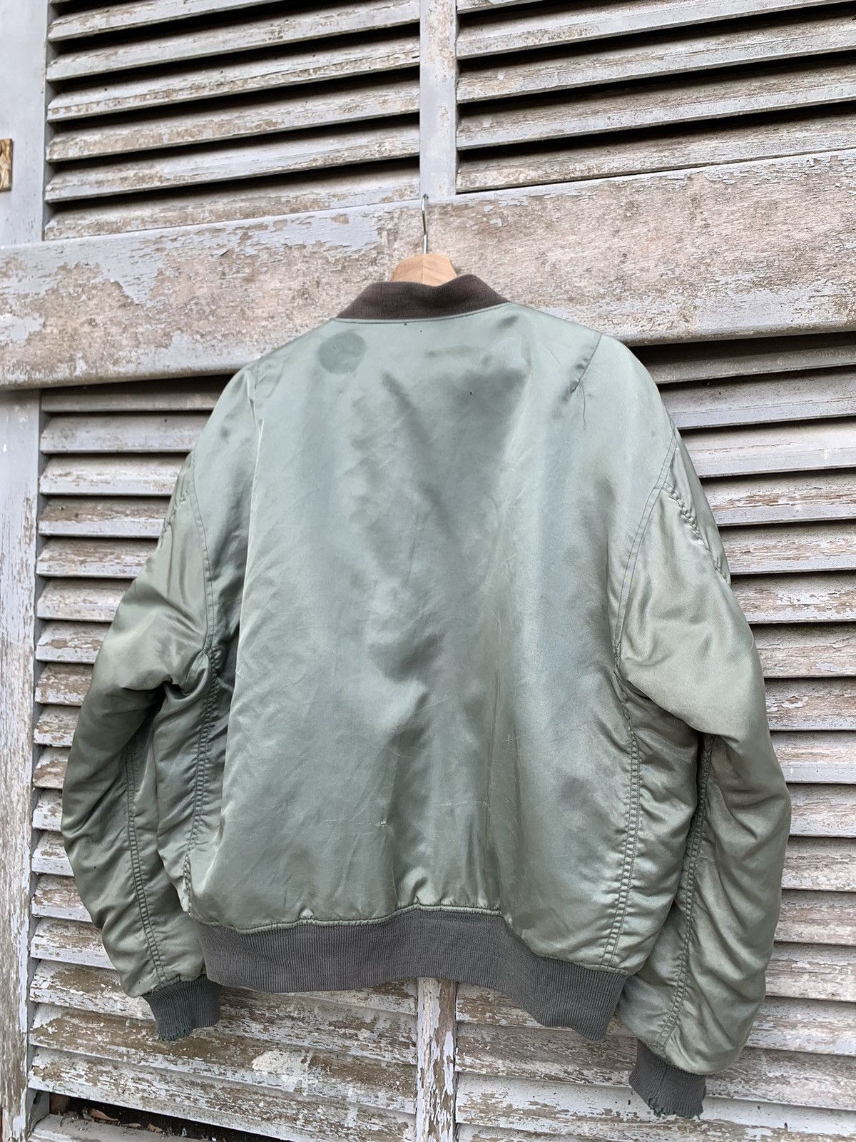 Vintage 🪖Vintage THRASHED MA-1 Man Intermediate Bomber Jacket Size US L / EU 52-54 / 3 - 8 Thumbnail