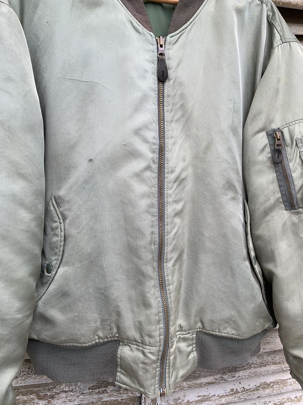 Vintage 🪖Vintage THRASHED MA-1 Man Intermediate Bomber Jacket Size US L / EU 52-54 / 3 - 11 Thumbnail