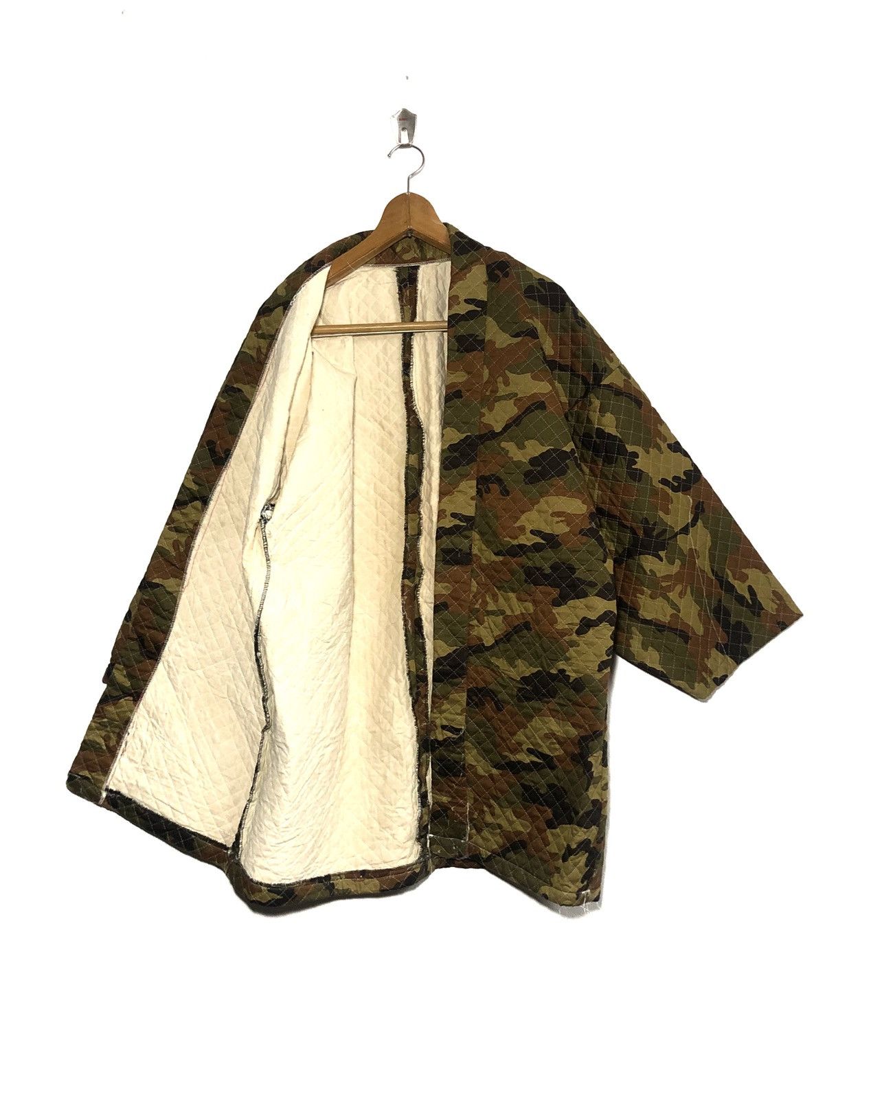 Japanese Brand Traditional Hanten Kimono Jacket Camoflauge Quilted Padded Size US M / EU 48-50 / 2 - 2 Thumbnail