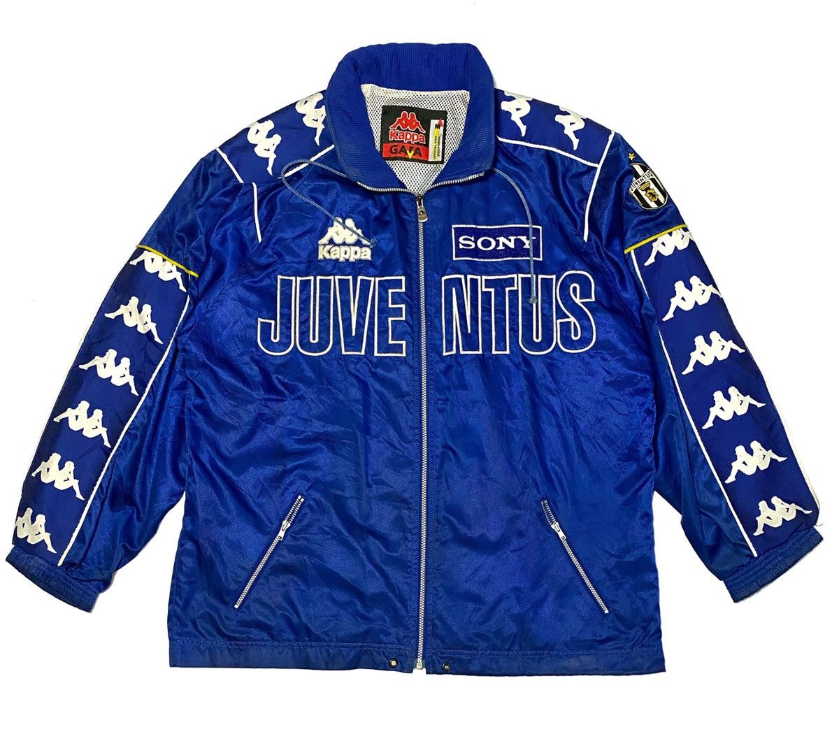 image of Vintage 90's Juventus Kappa Coach Jacket in Blue, Men's (Size Medium)
