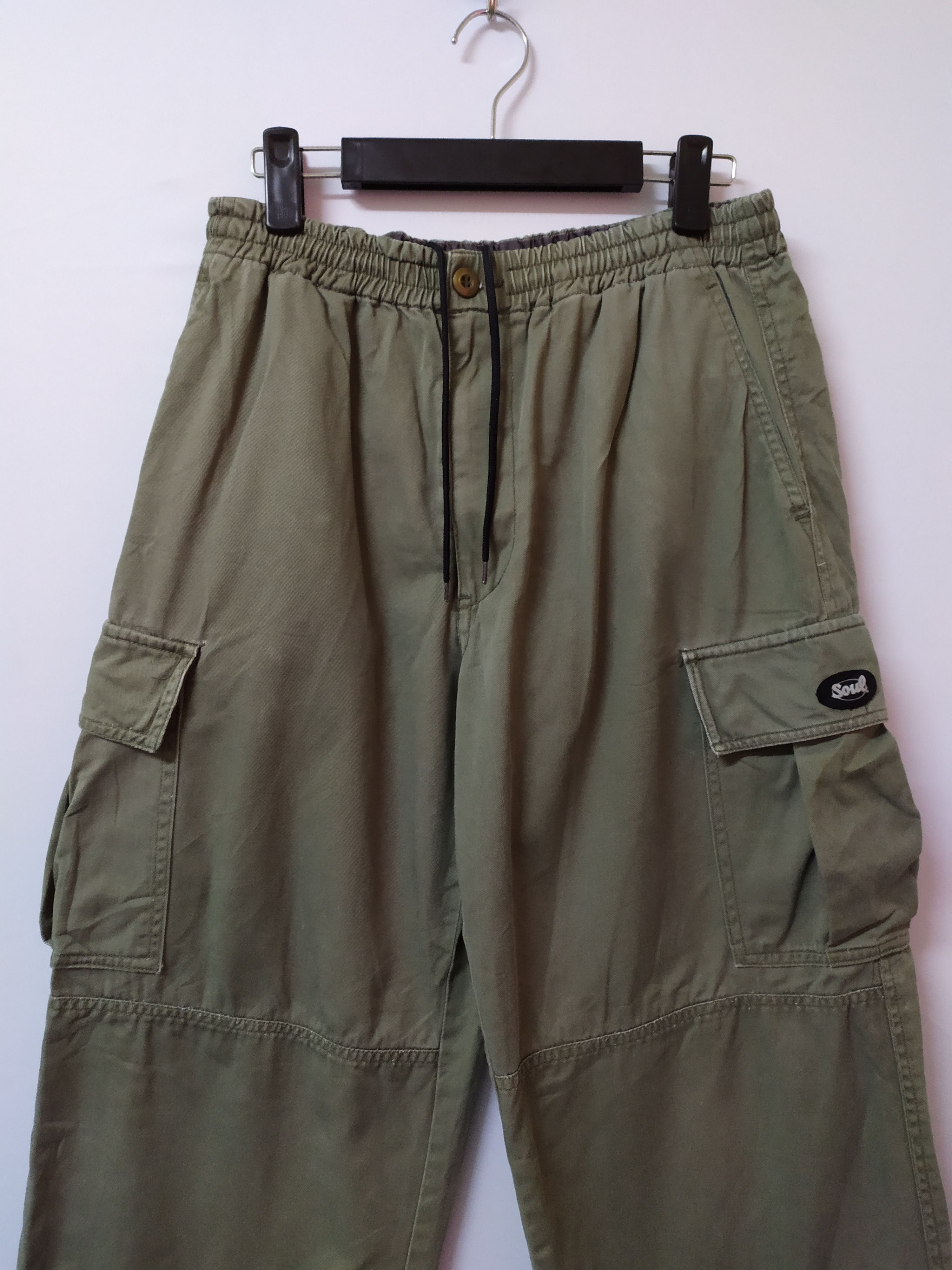 Japanese Brand SOUL JAPAN SPRING WAIST FADED CARGO PANTS MULTIPOCKET Size US 30 / EU 46 - 3 Thumbnail