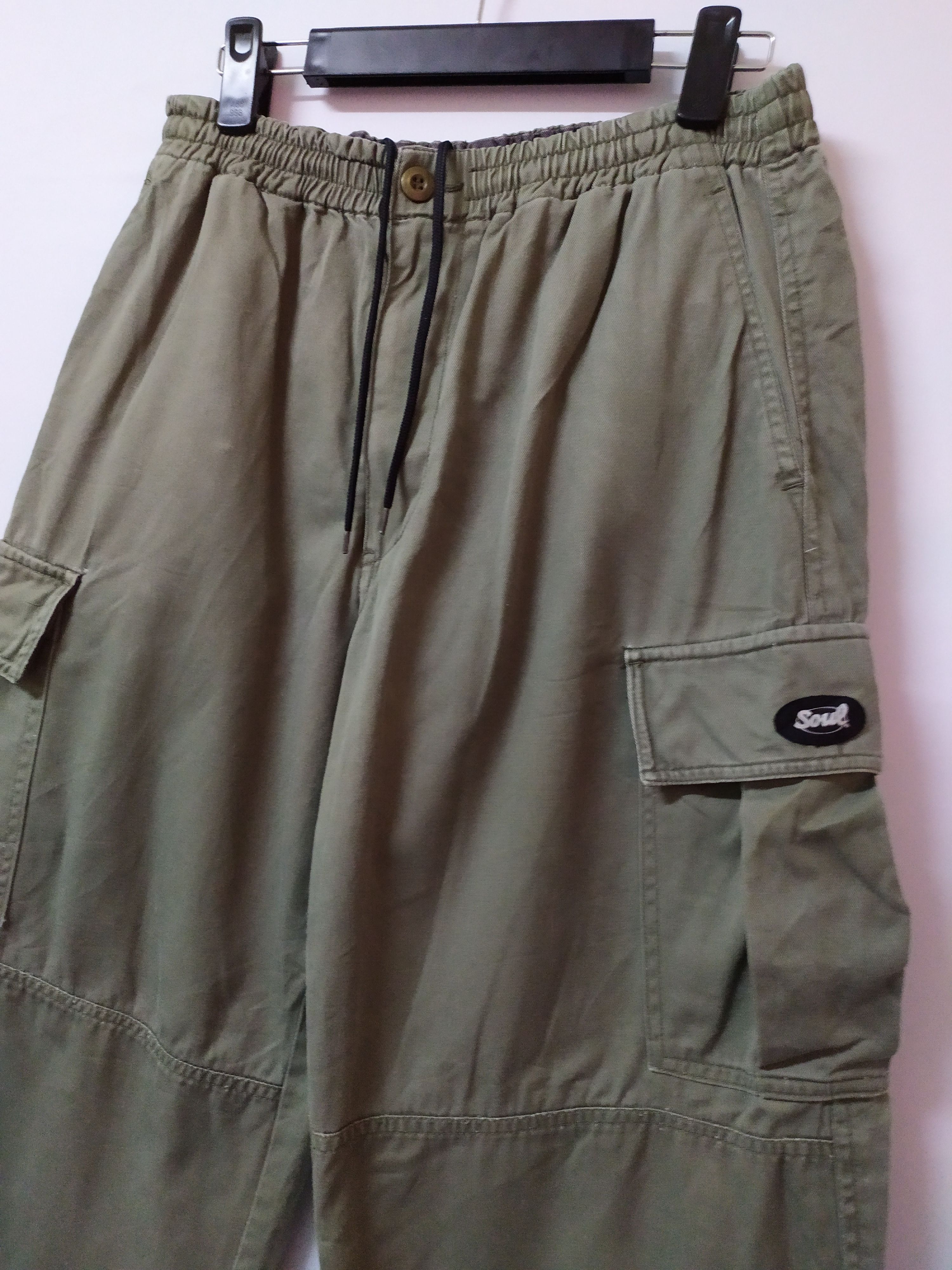 Japanese Brand SOUL JAPAN SPRING WAIST FADED CARGO PANTS MULTIPOCKET Size US 30 / EU 46 - 5 Thumbnail