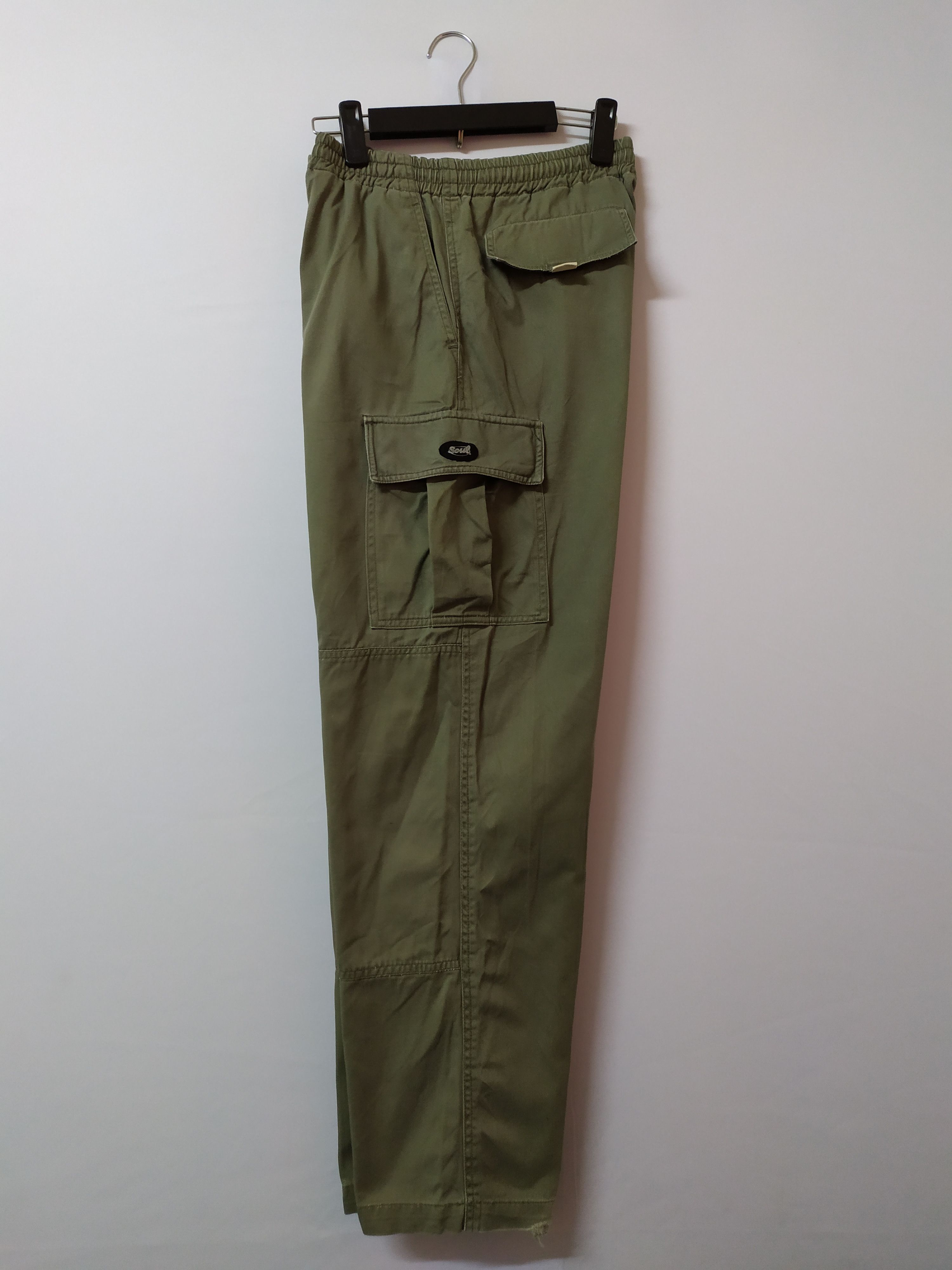 Japanese Brand SOUL JAPAN SPRING WAIST FADED CARGO PANTS MULTIPOCKET Size US 30 / EU 46 - 2 Thumbnail