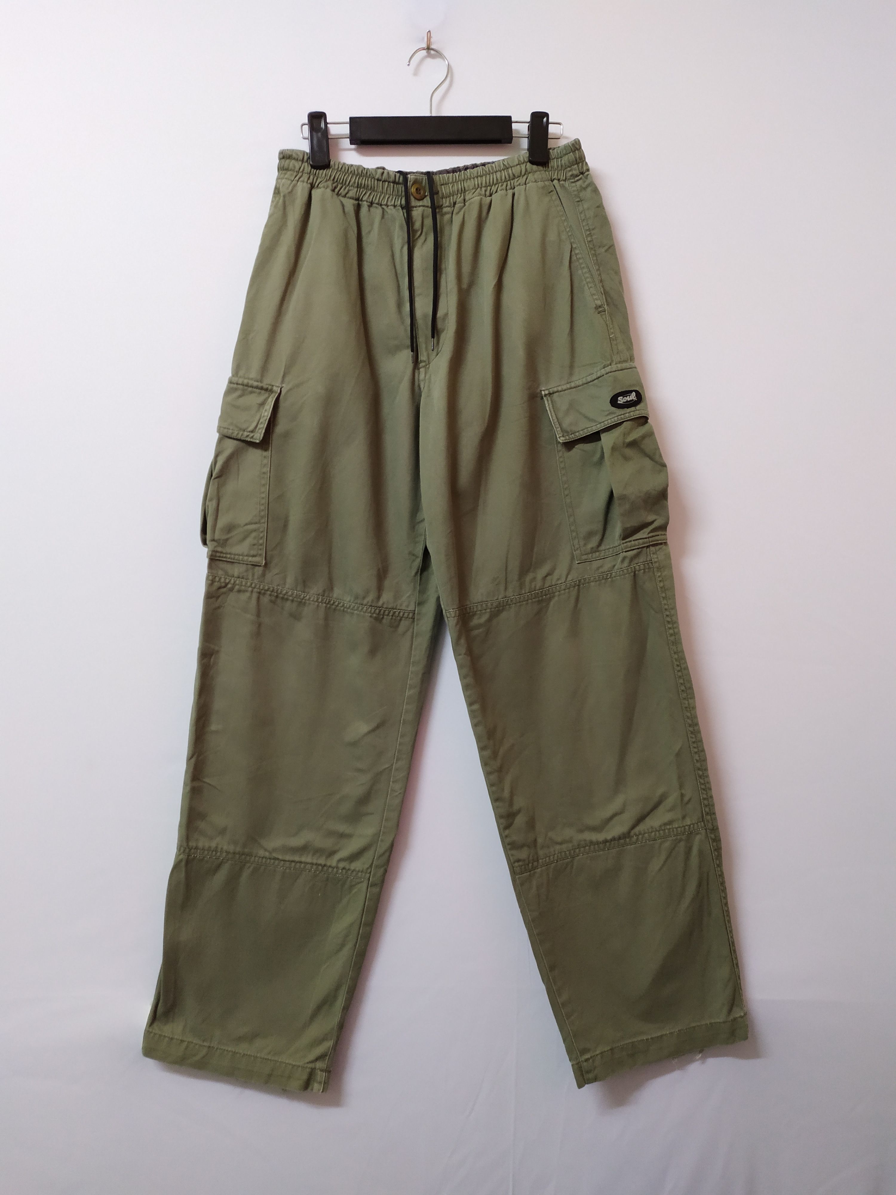 Japanese Brand SOUL JAPAN SPRING WAIST FADED CARGO PANTS MULTIPOCKET Size US 30 / EU 46 - 1 Thumbnail