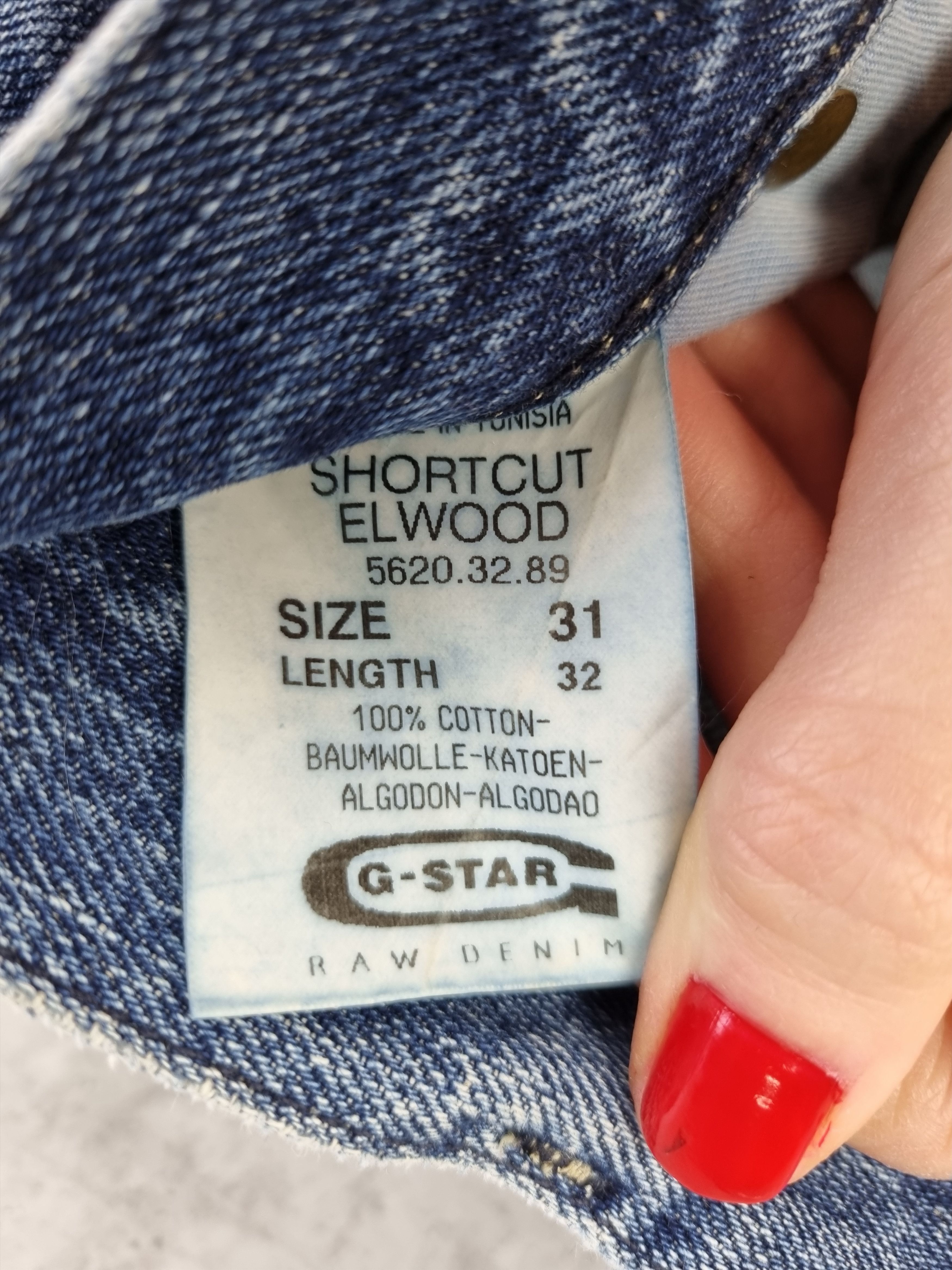 G-Star × Vintage 90s GSTAR Double Knee Shortcut Elwood Raw Denim Jeans Size US 31 - 2 Thumbnail