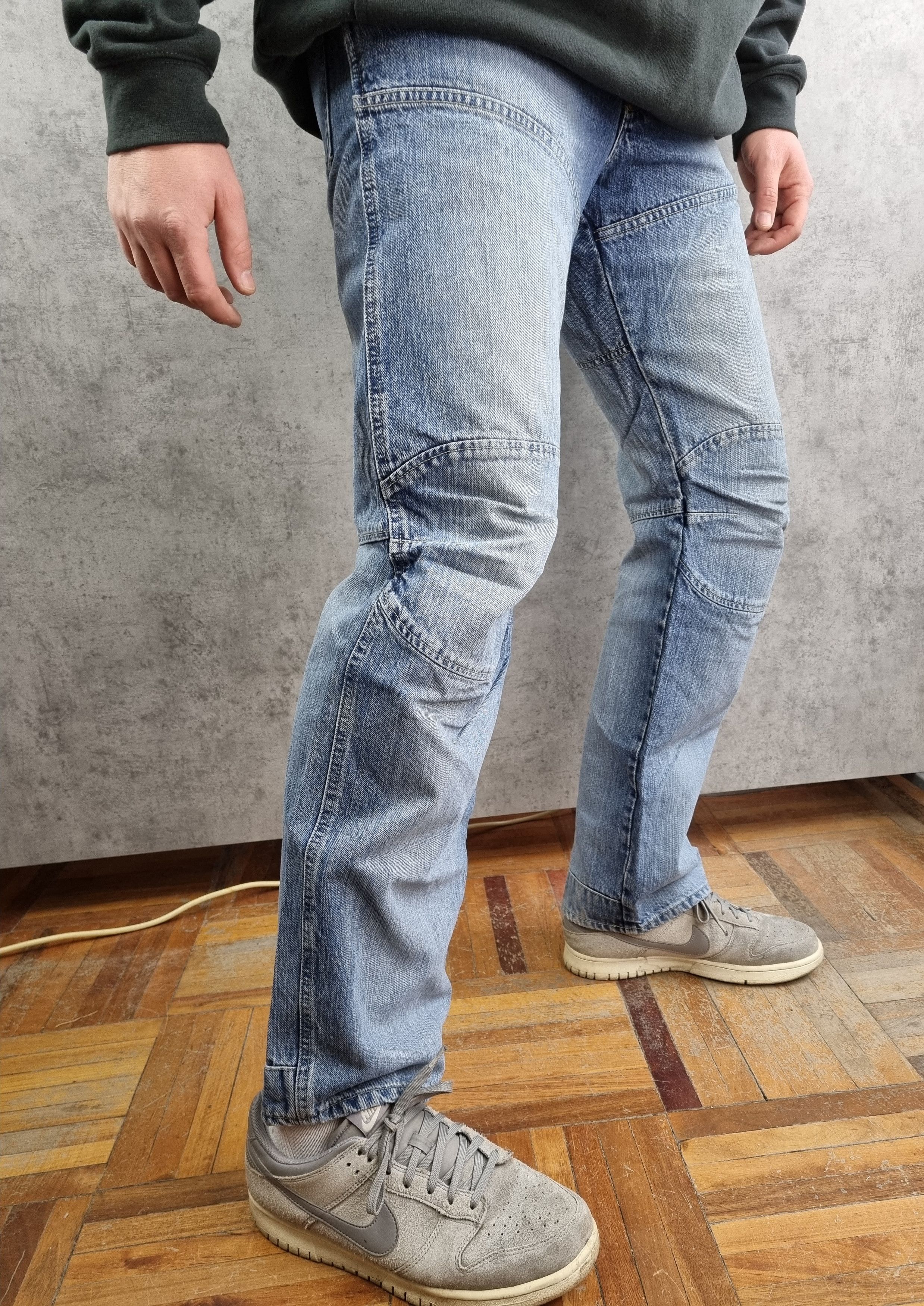G-Star × Vintage 90s GSTAR Double Knee Shortcut Elwood Raw Denim Jeans Size US 31 - 5 Thumbnail
