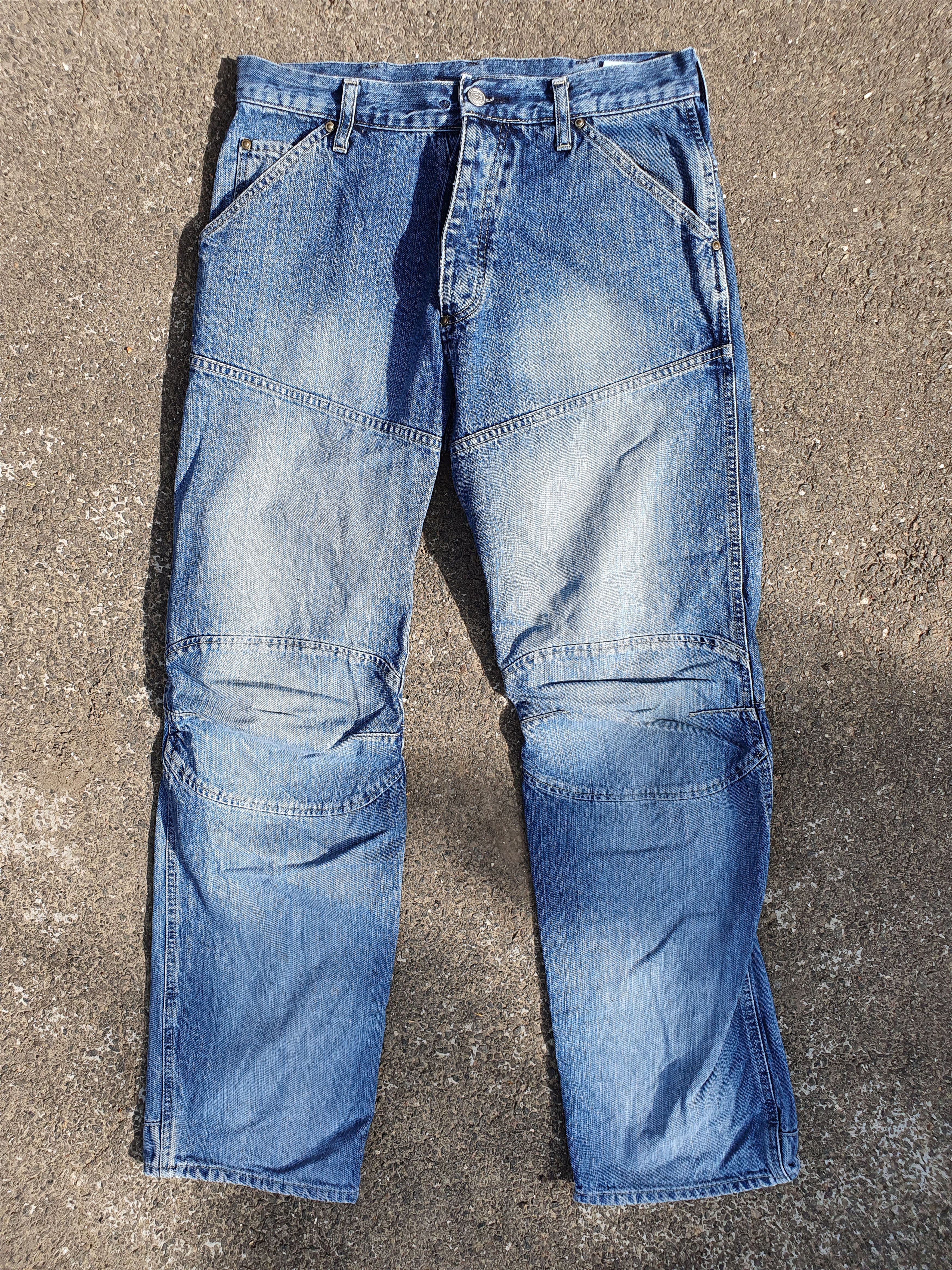 G-Star × Vintage 90s GSTAR Double Knee Shortcut Elwood Raw Denim Jeans Size US 31 - 12 Thumbnail