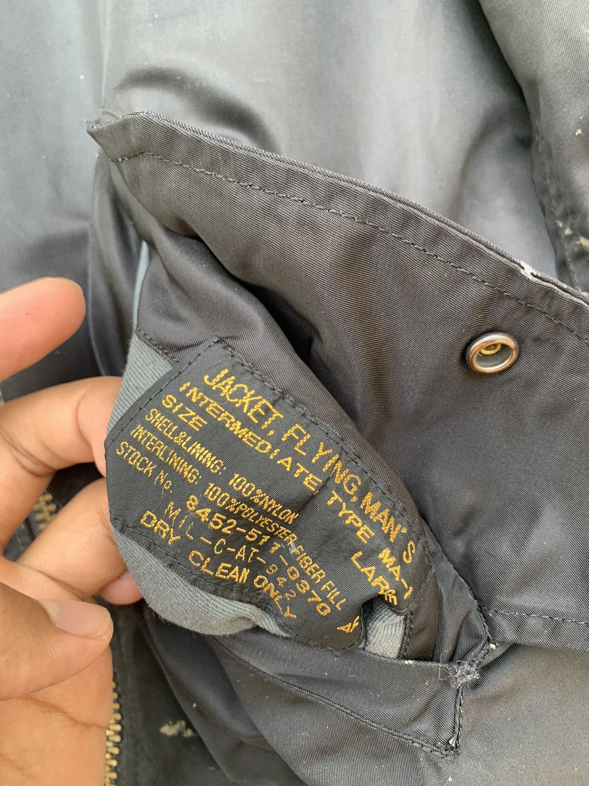 Vintage 👹Vintage THRASHED MA-1 Man Intermediate Bomber Jacket Size US M / EU 48-50 / 2 - 11 Thumbnail