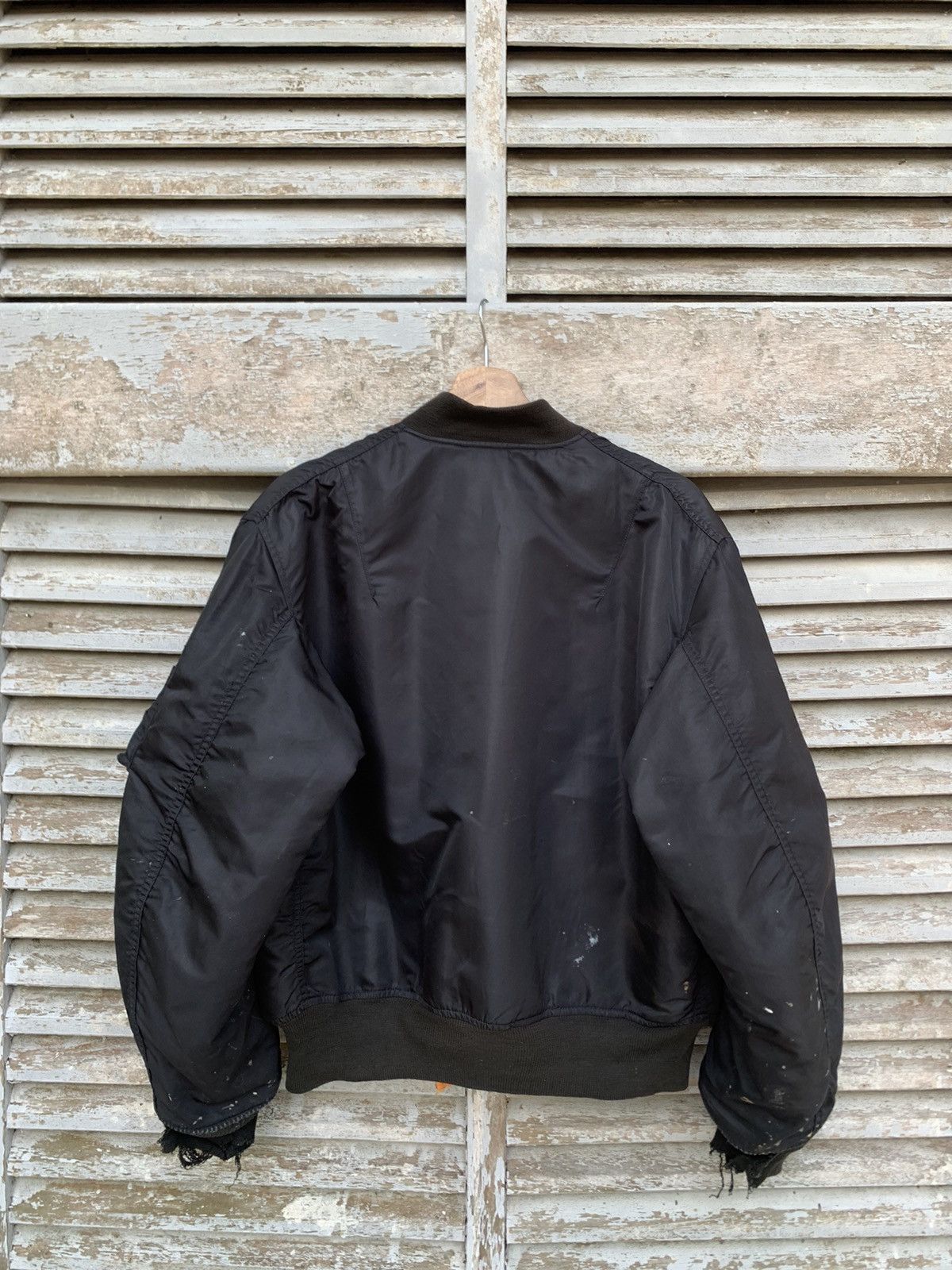Vintage 👹Vintage THRASHED MA-1 Man Intermediate Bomber Jacket Size US M / EU 48-50 / 2 - 9 Thumbnail