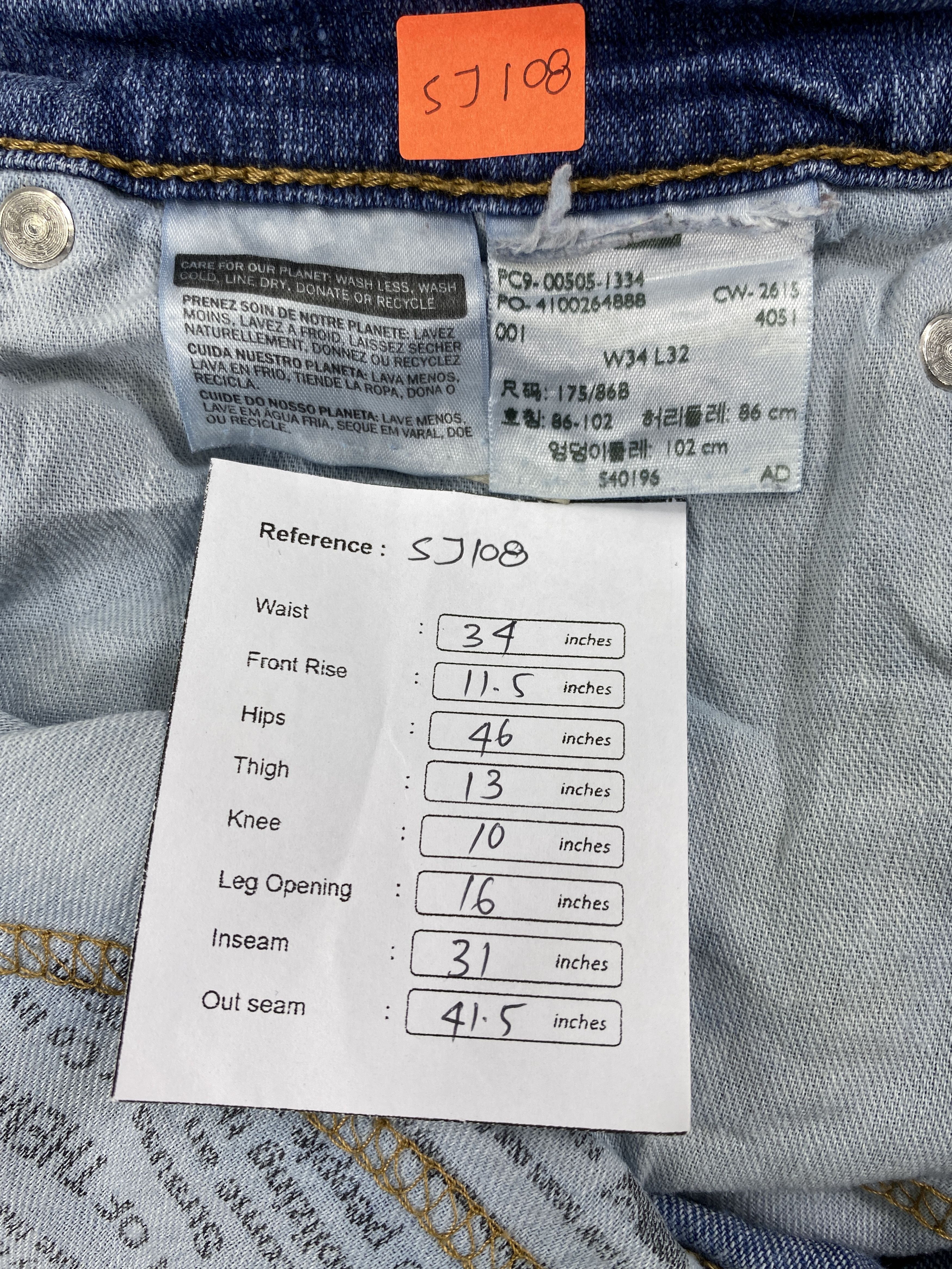 Levi's Blue Levi's 505 Jeans 34x31 Denim -SJ108 Size US 34 / EU 50 - 8 Thumbnail