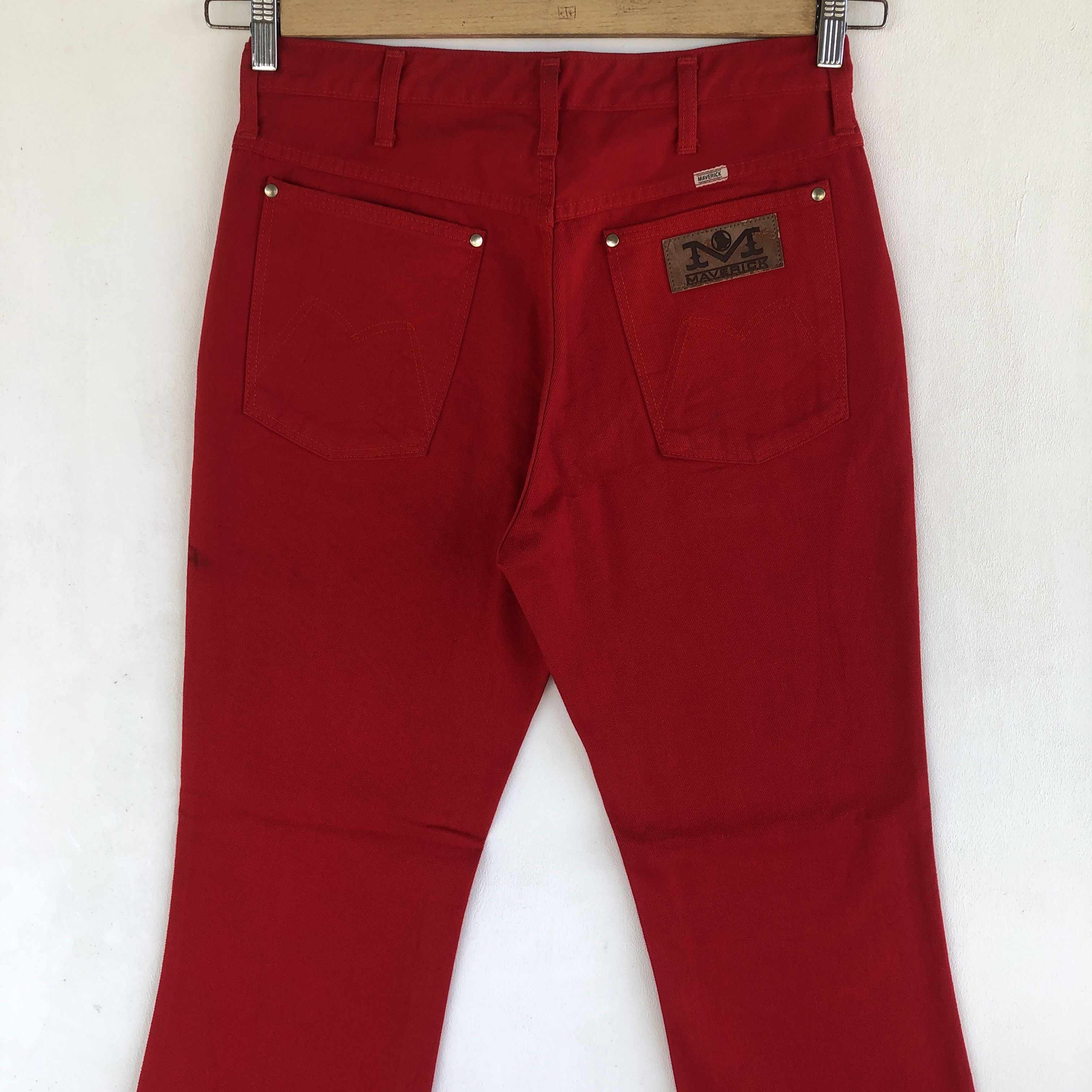 Johnbull Vintage Flare Jeans Blue Bell Red Maverick Denim Pants Size US 30 / EU 46 - 4 Thumbnail
