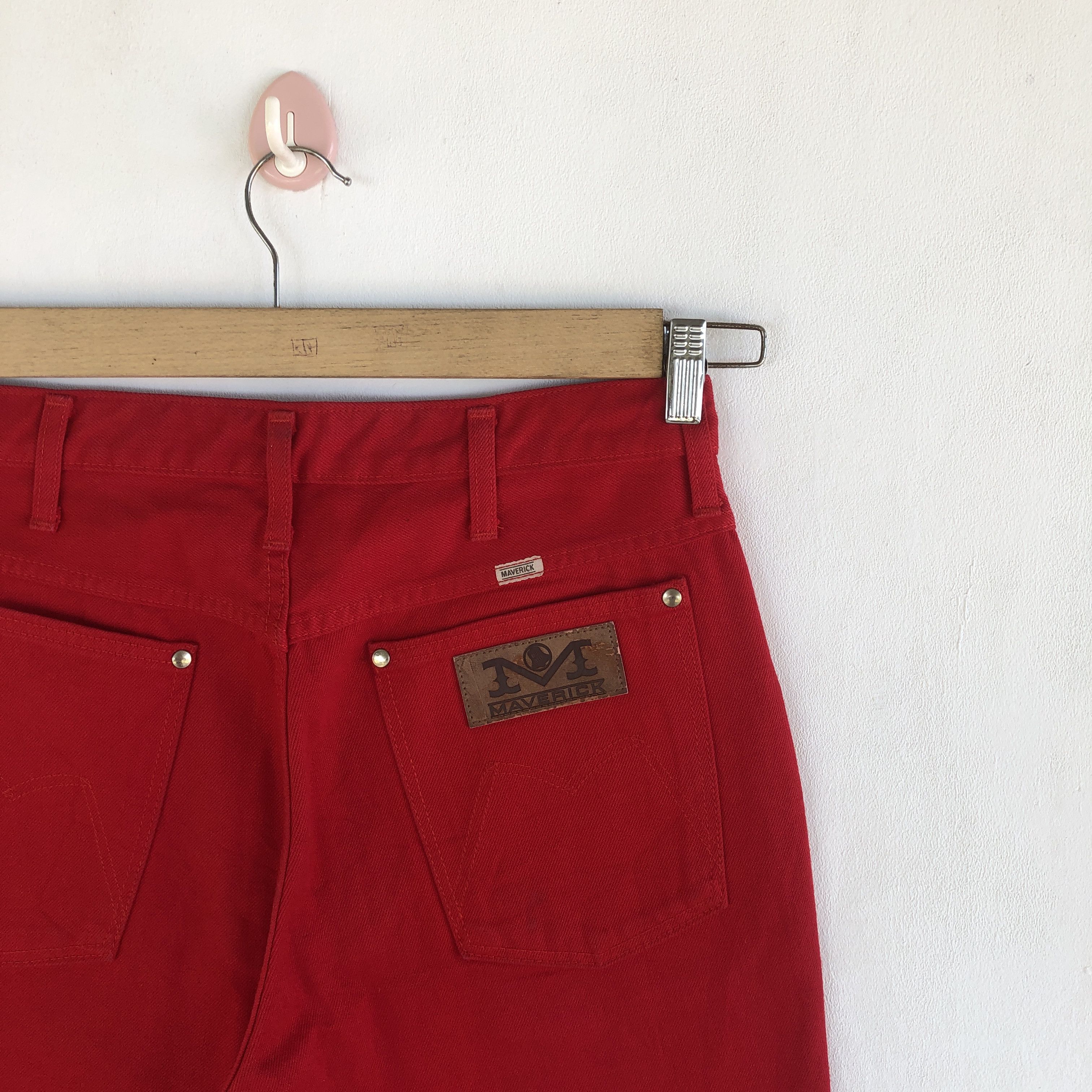 Johnbull Vintage Flare Jeans Blue Bell Red Maverick Denim Pants Size US 30 / EU 46 - 5 Thumbnail