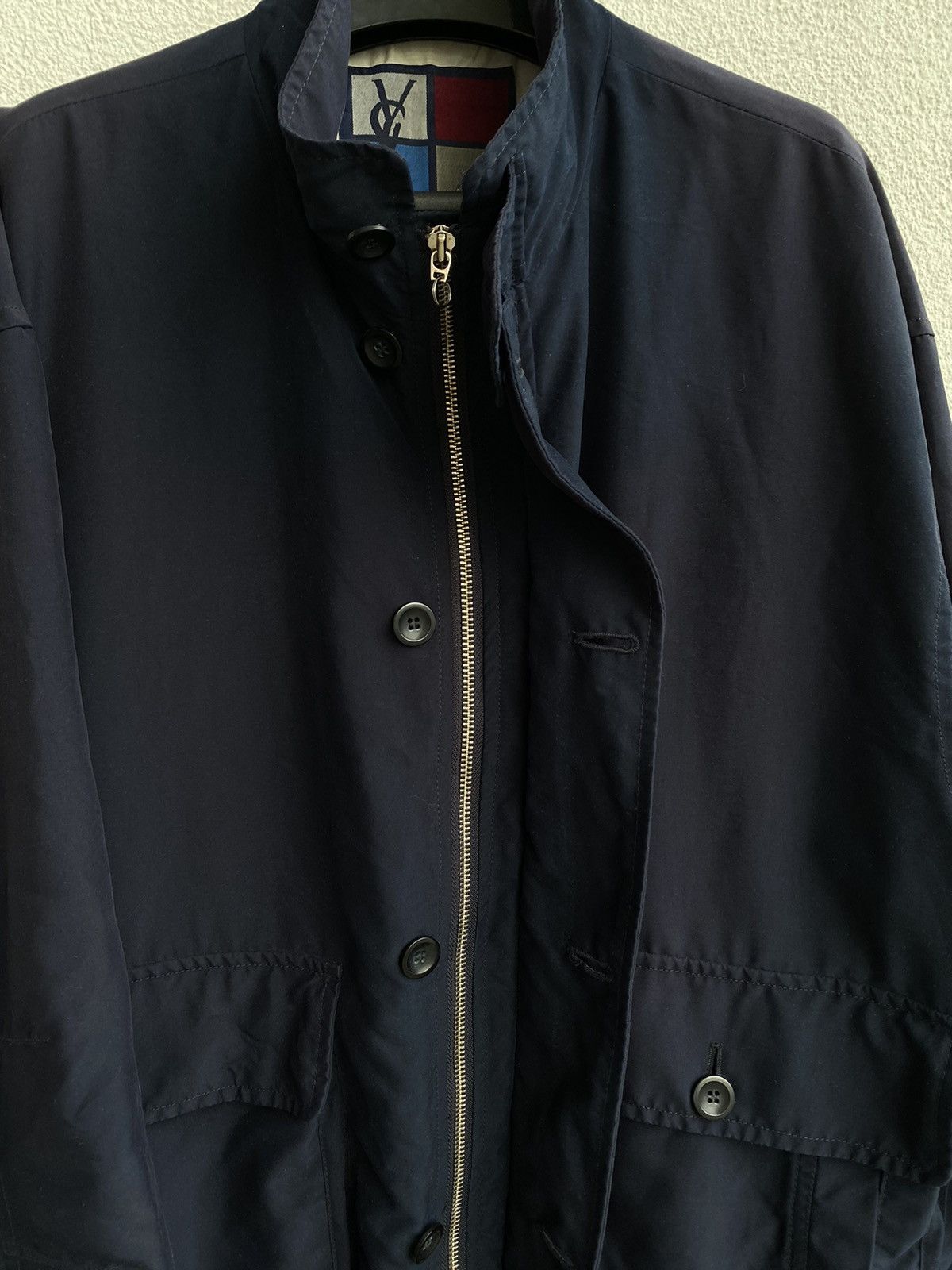 Yves Saint Laurent 90s YSL Bomber Soft Jacket Navy Vintage Yves Saint Laurent Size US L / EU 52-54 / 3 - 13 Thumbnail