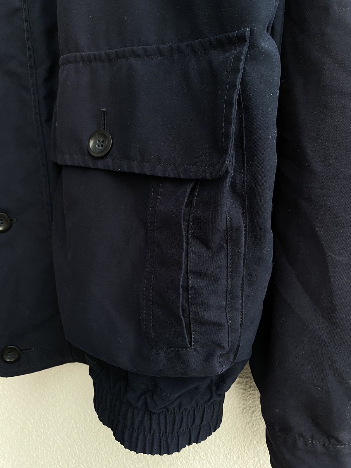 Yves Saint Laurent 90s YSL Bomber Soft Jacket Navy Vintage Yves Saint Laurent Size US L / EU 52-54 / 3 - 15 Thumbnail