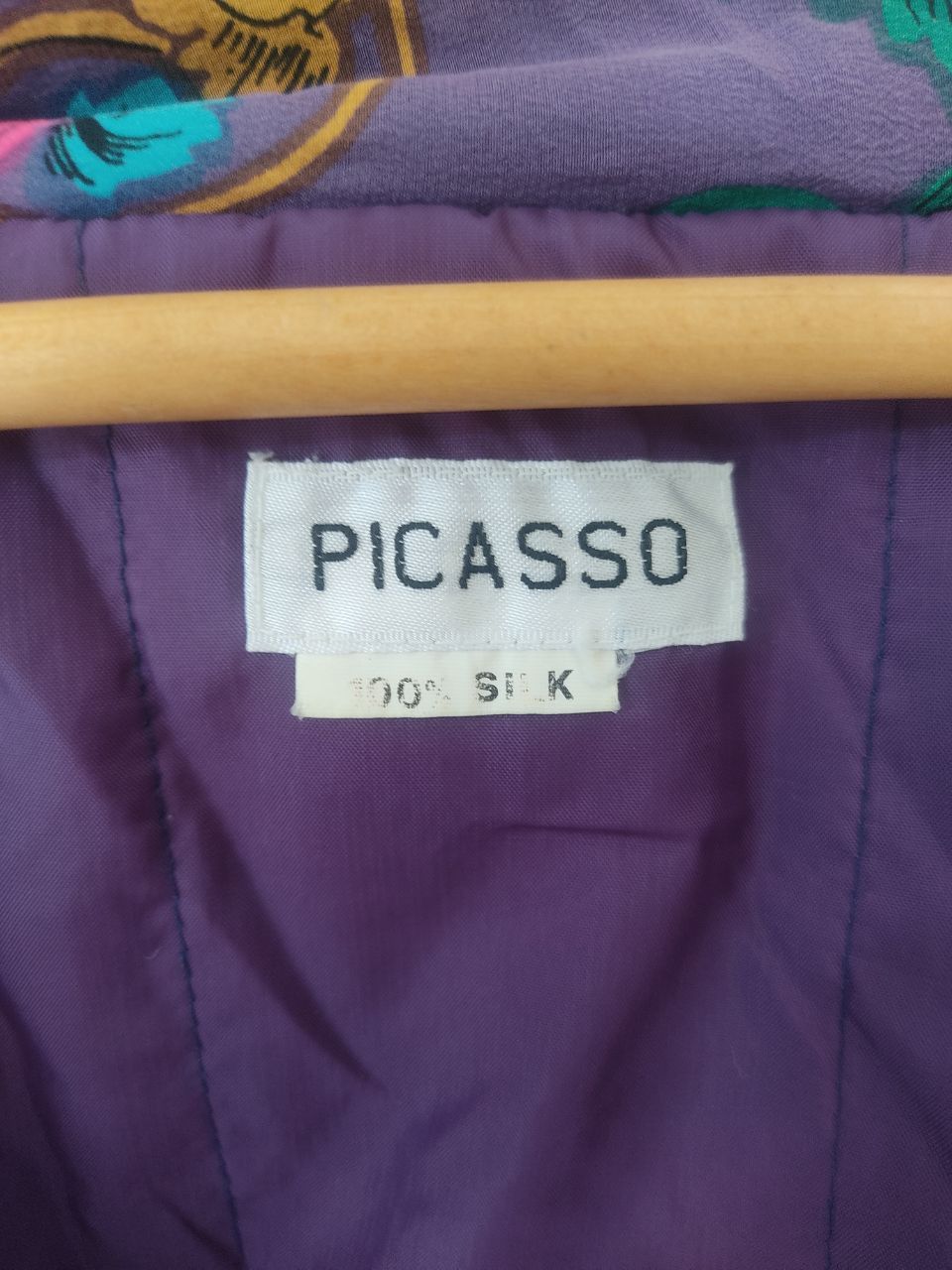 Vintage VINTAGE PICASSO SILK FLORAL JACKET Size US M / EU 48-50 / 2 - 6 Thumbnail