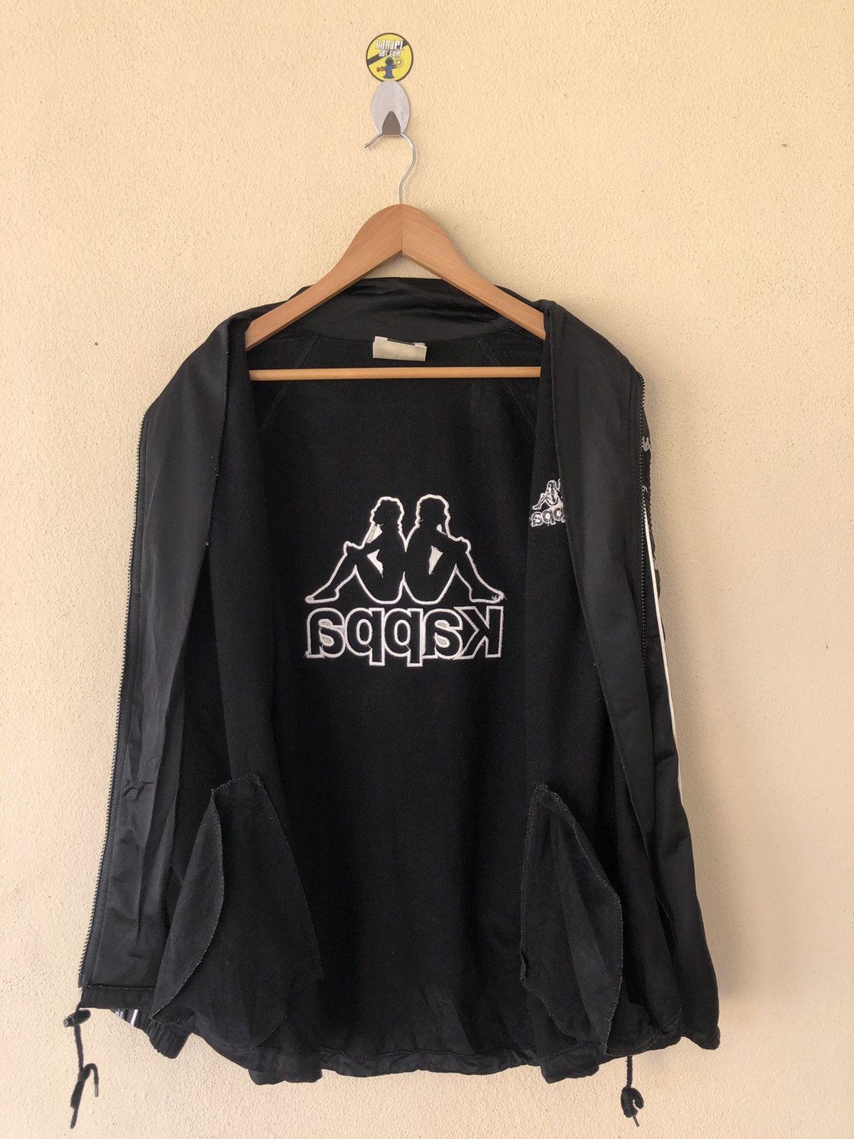 Kappa × Vintage VINTAGE KAPPA SIDETAPE BIG LOGO EMBROIDERED BLACK JACKET Size US M / EU 48-50 / 2 - 6 Thumbnail